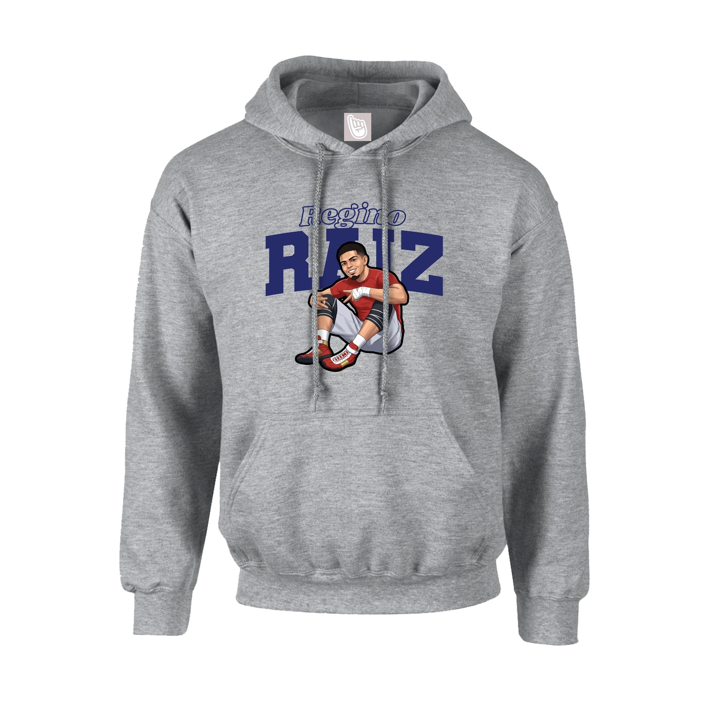 Hoodie — Name Arch in Grey
