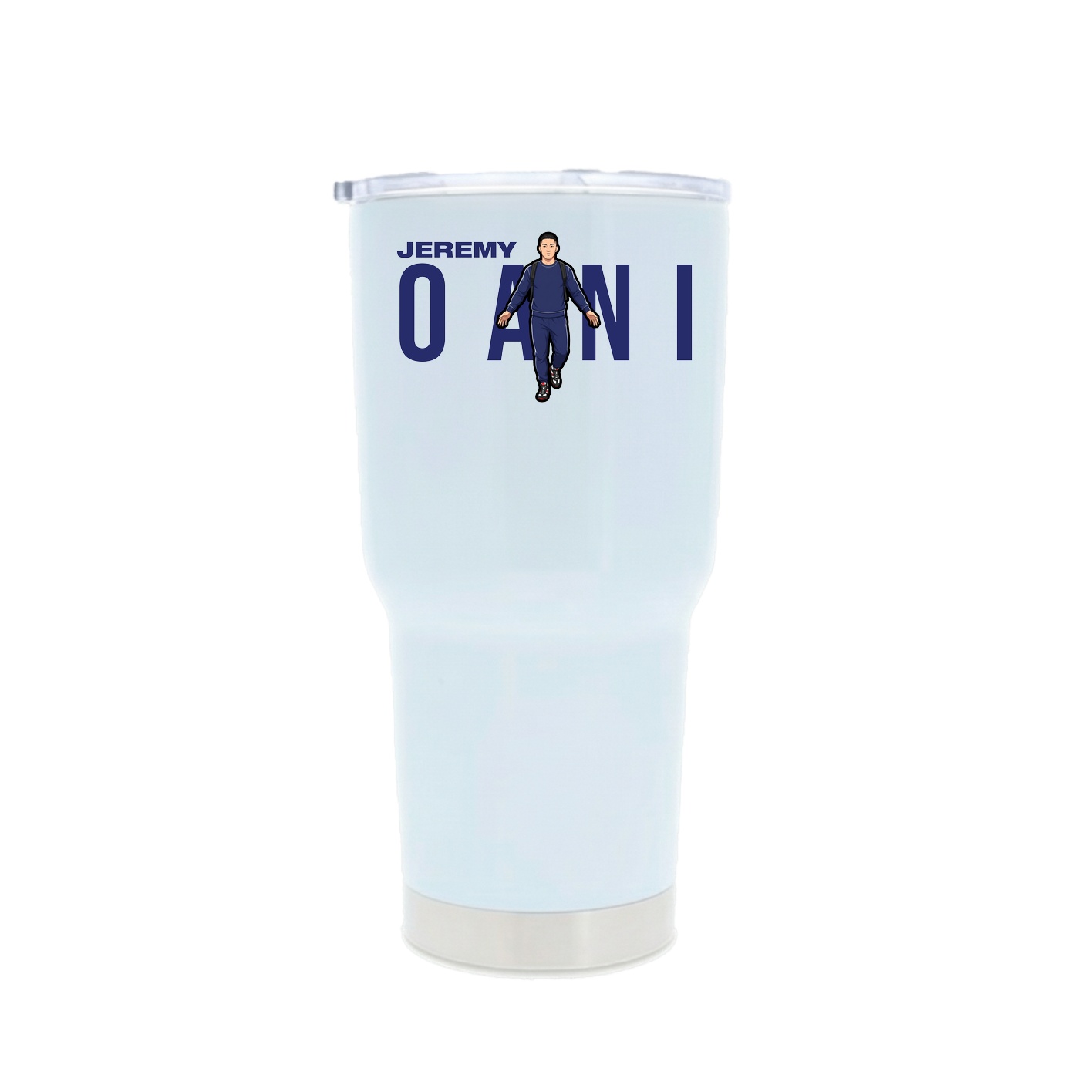 30oz Stainless Steel Tumbler — Player Name in White