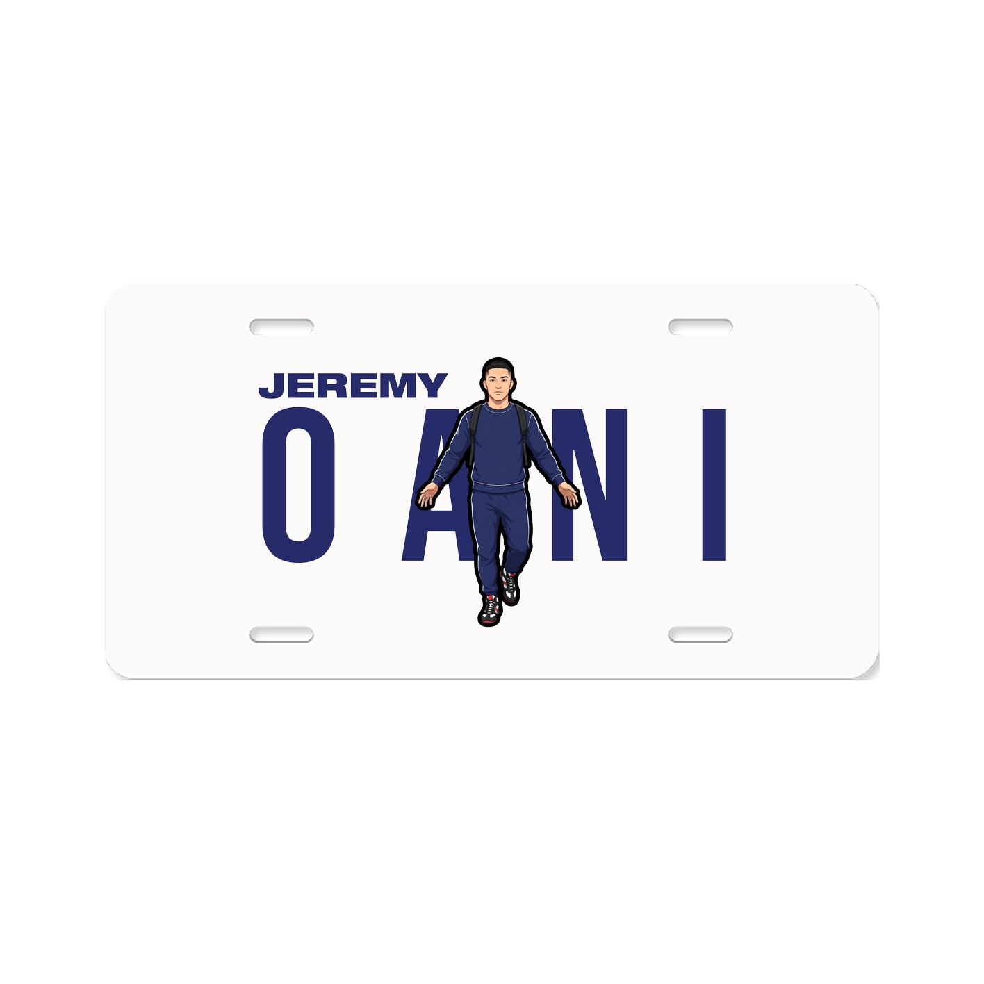 License Plate — Player Name in Classic