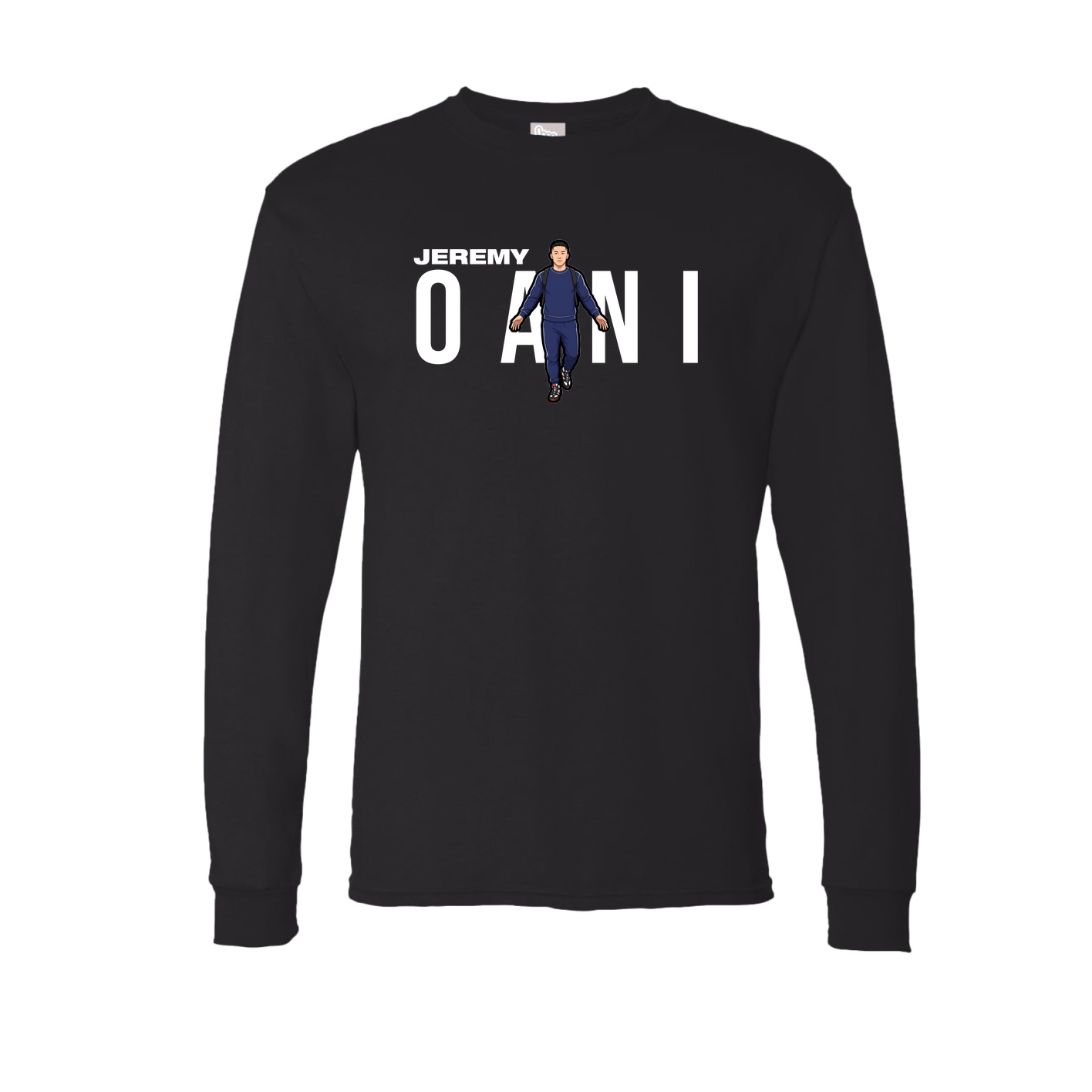 Long Sleeve Tee — Player Name in Black