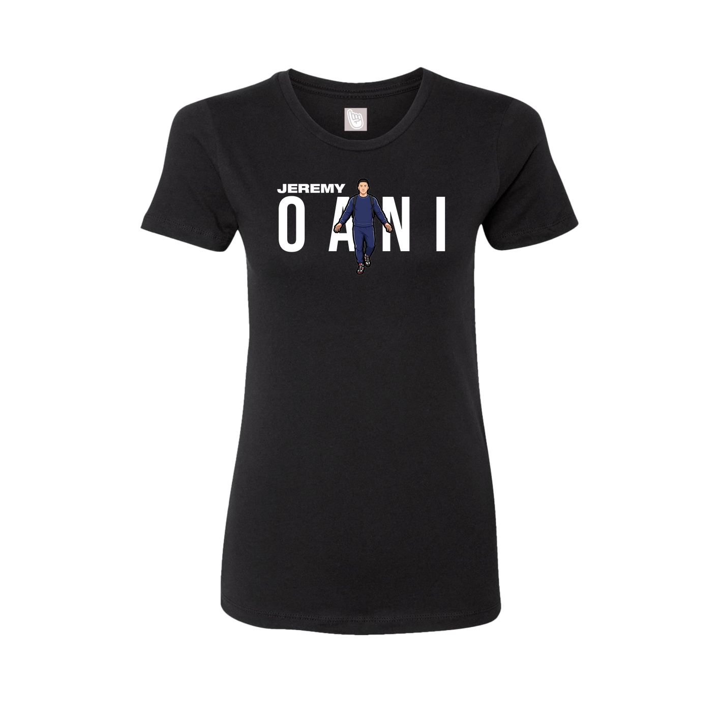 Fitted Women's Tee — Player Name in Black