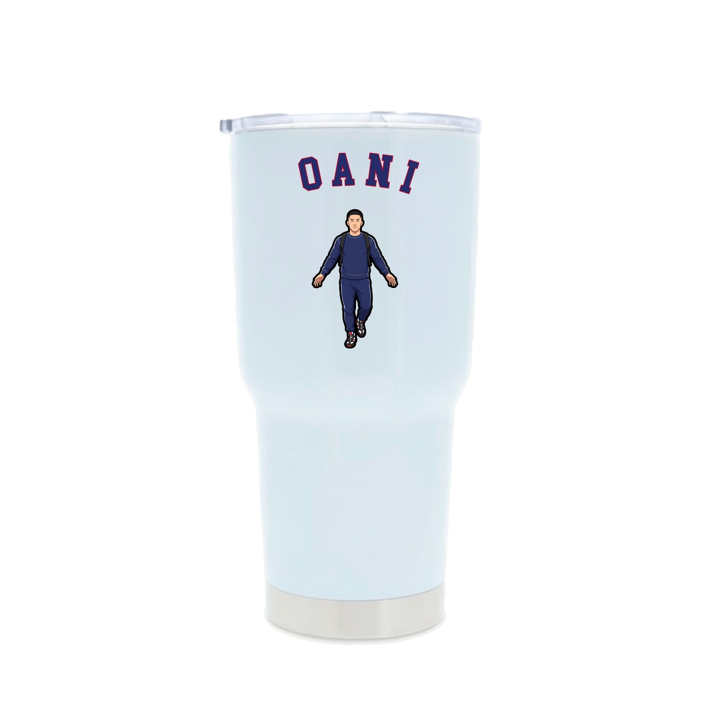 30oz Stainless Steel Tumbler — Shirsey Arch in White
