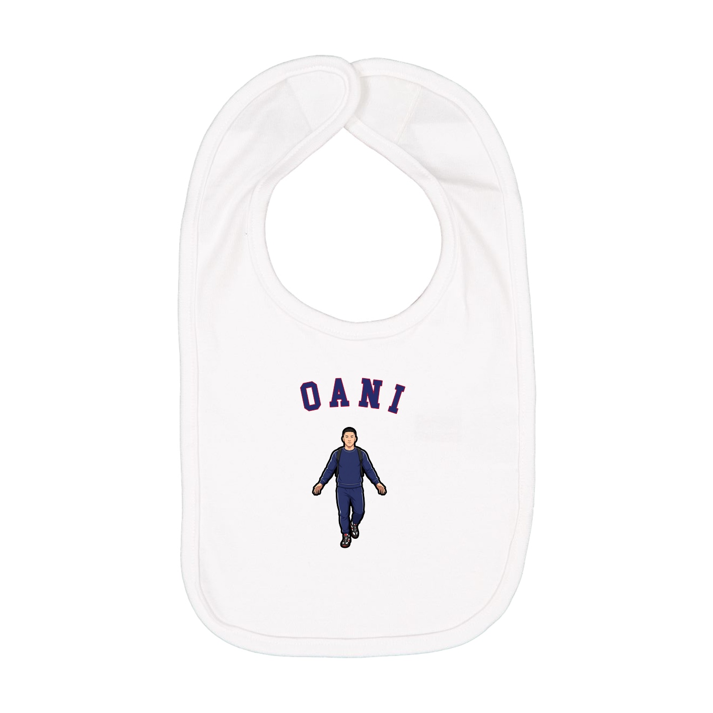Infant Bib — Shirsey Arch in White