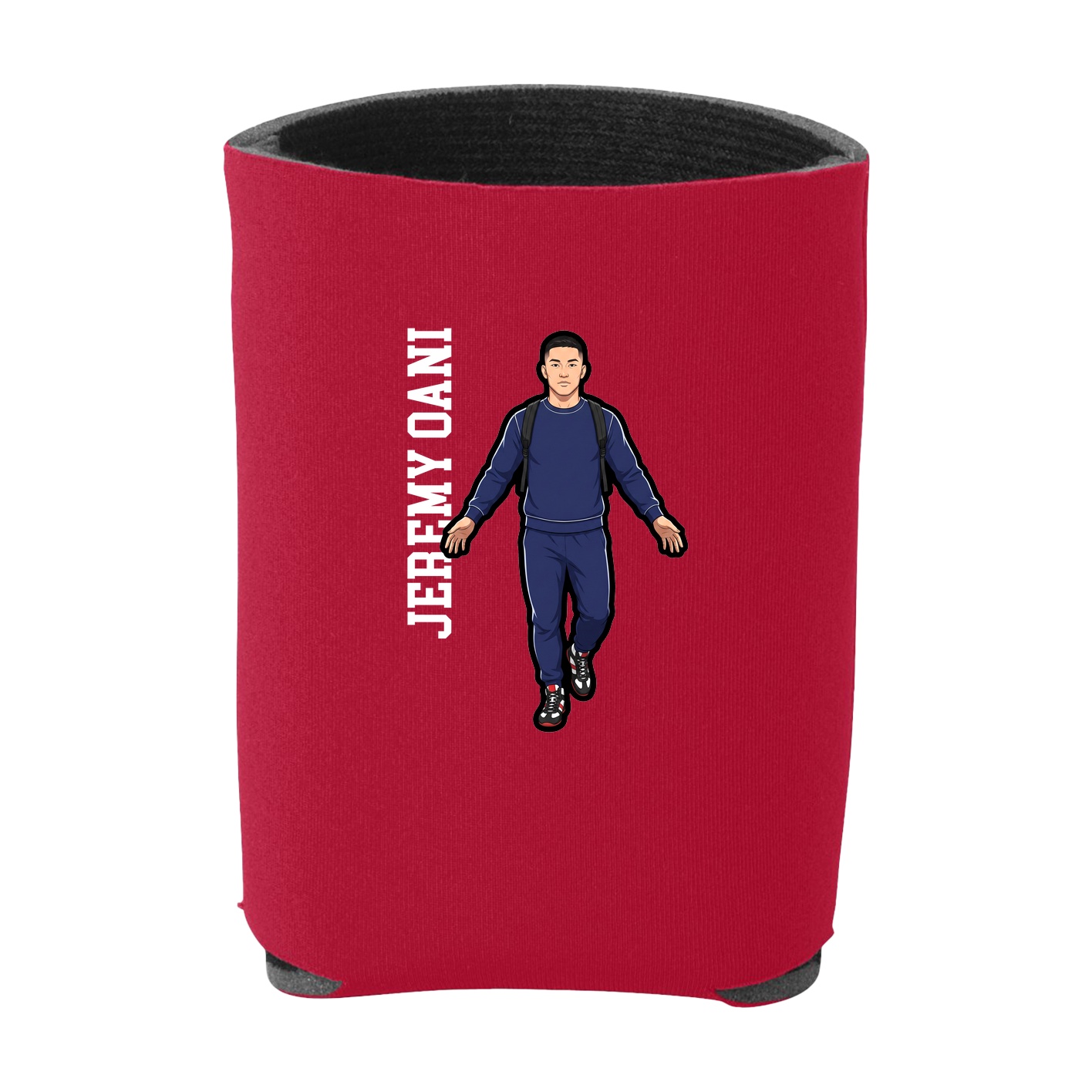 Can Holder — Name Vertical in Red