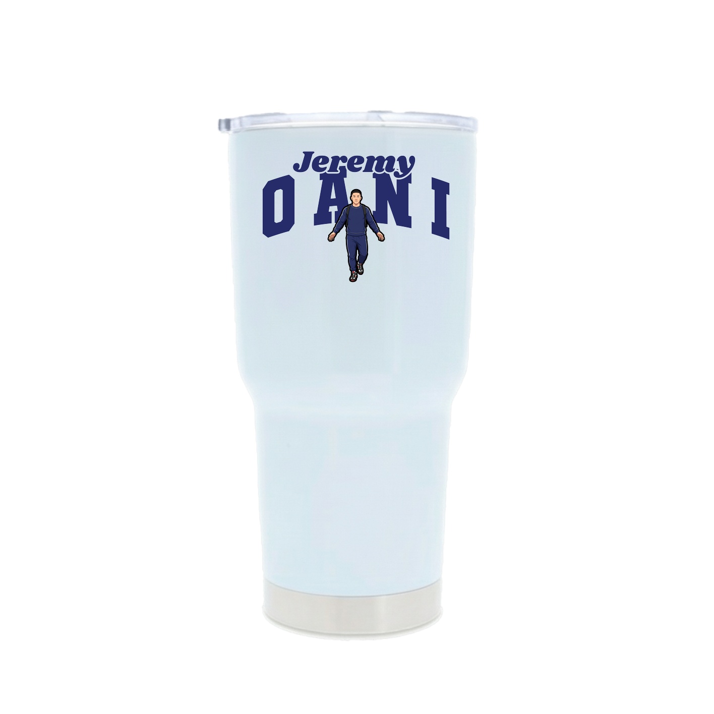 30oz Stainless Steel Tumbler — Signature Arch in White