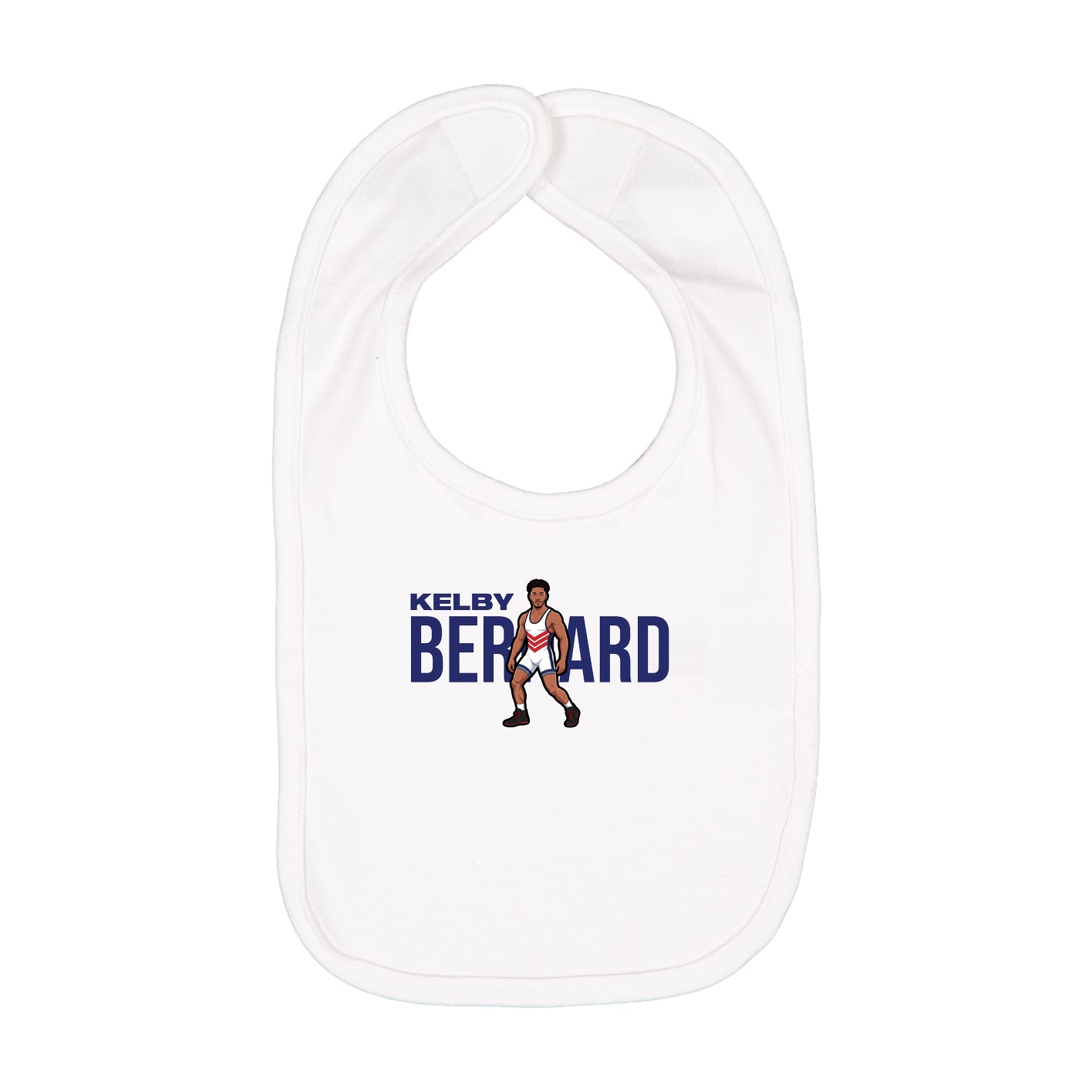 Infant Bib — Player Name in White