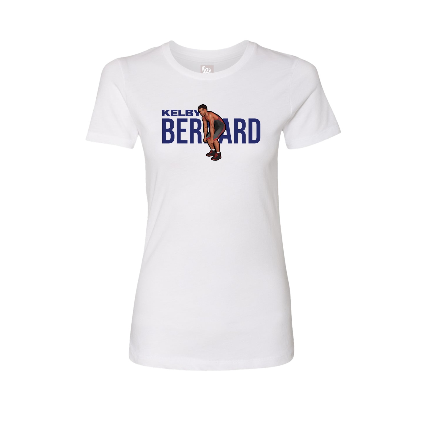 Fitted Women's Tee — Player Name in White