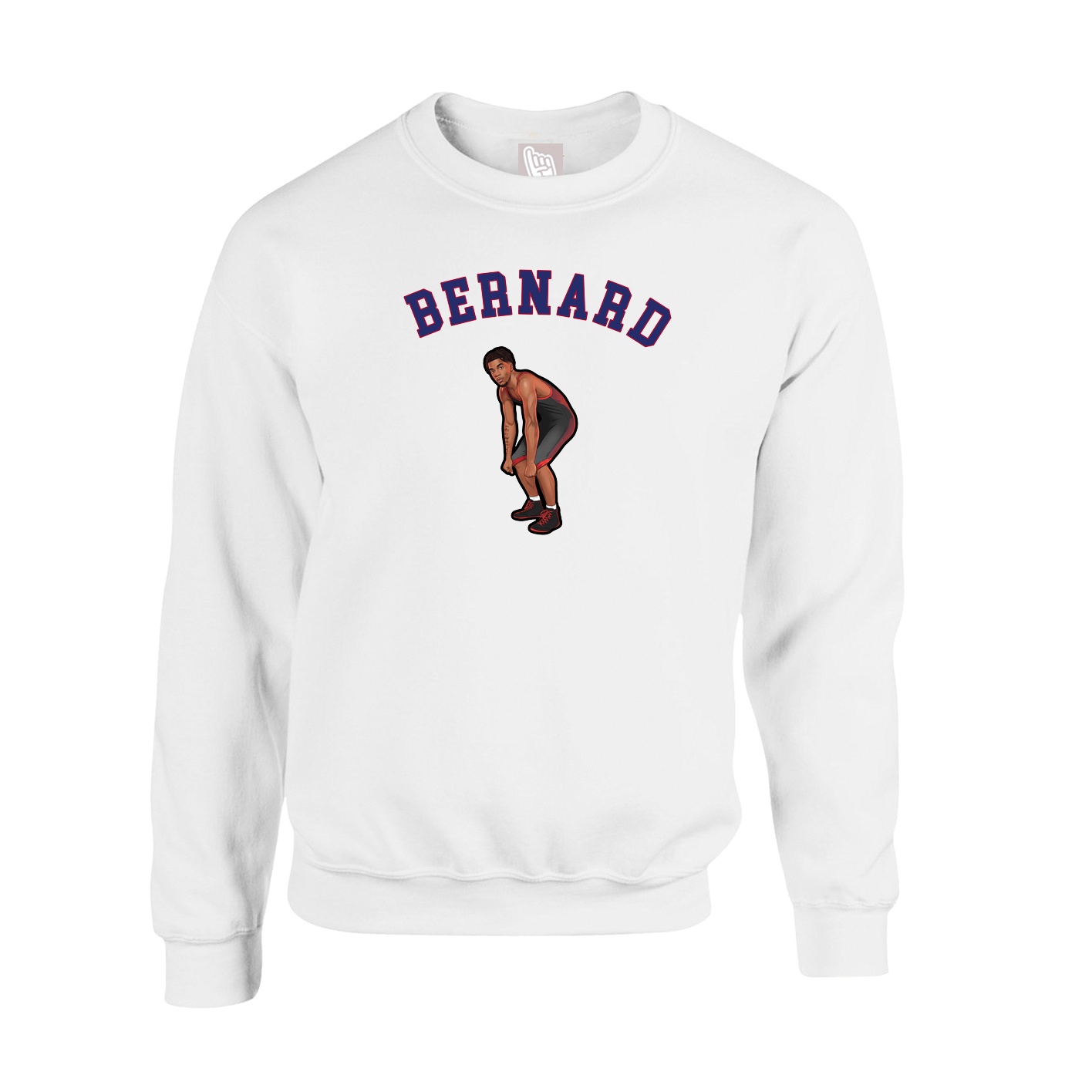 Fleece Crew — Shirsey Arch in White