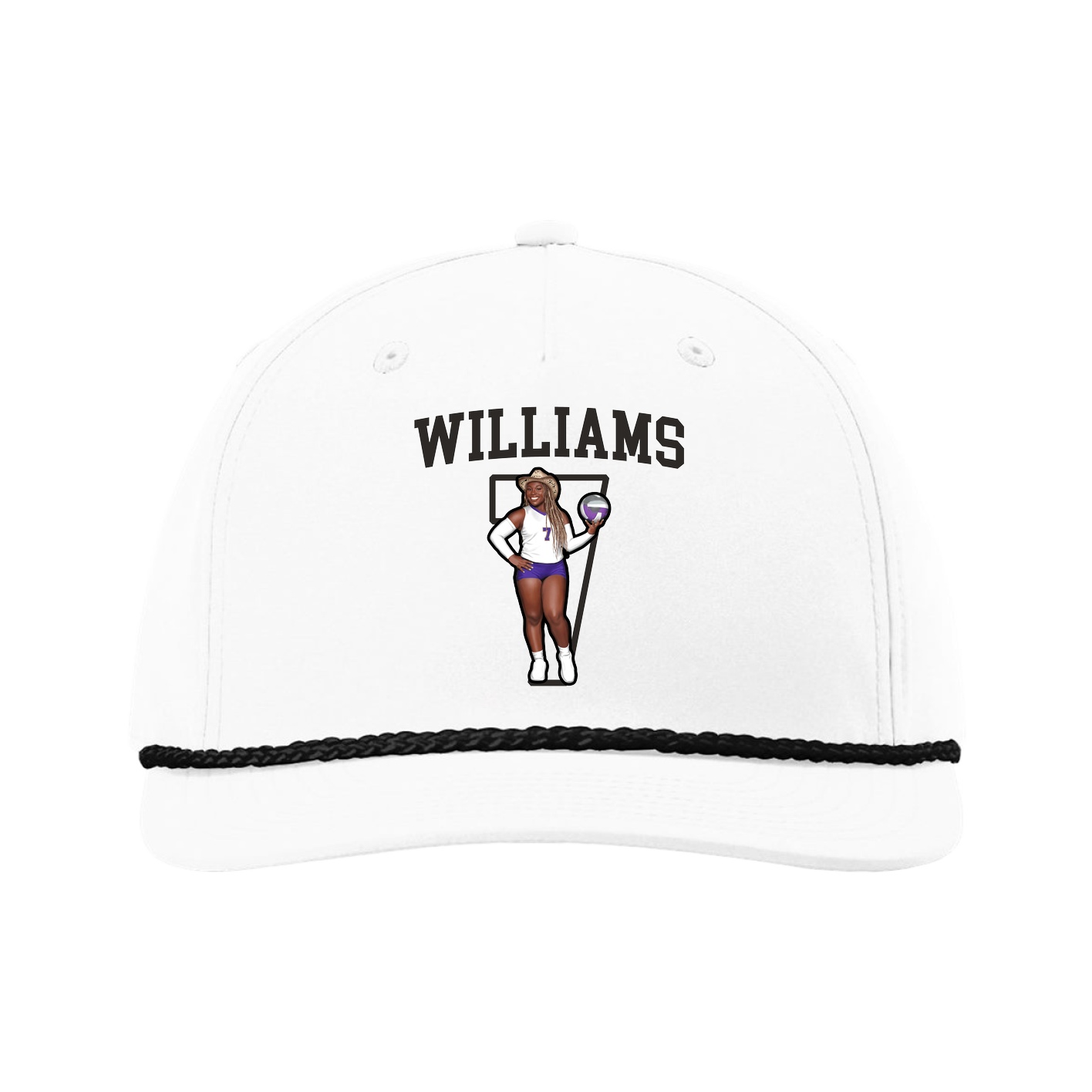 Five-Panel Classic Rope Cap — Shirsey in White