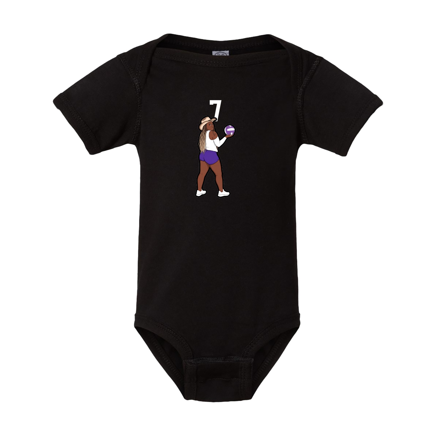 Baby Onesie — Number Top in Black