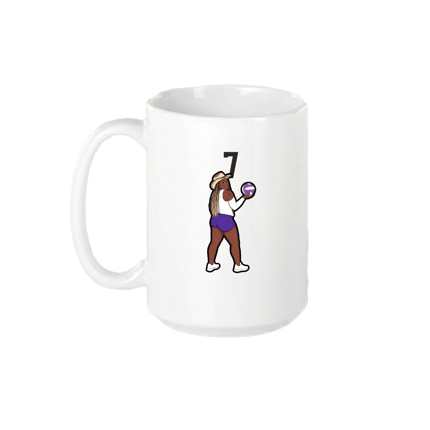 15oz Coffee Mug — Number Top in White