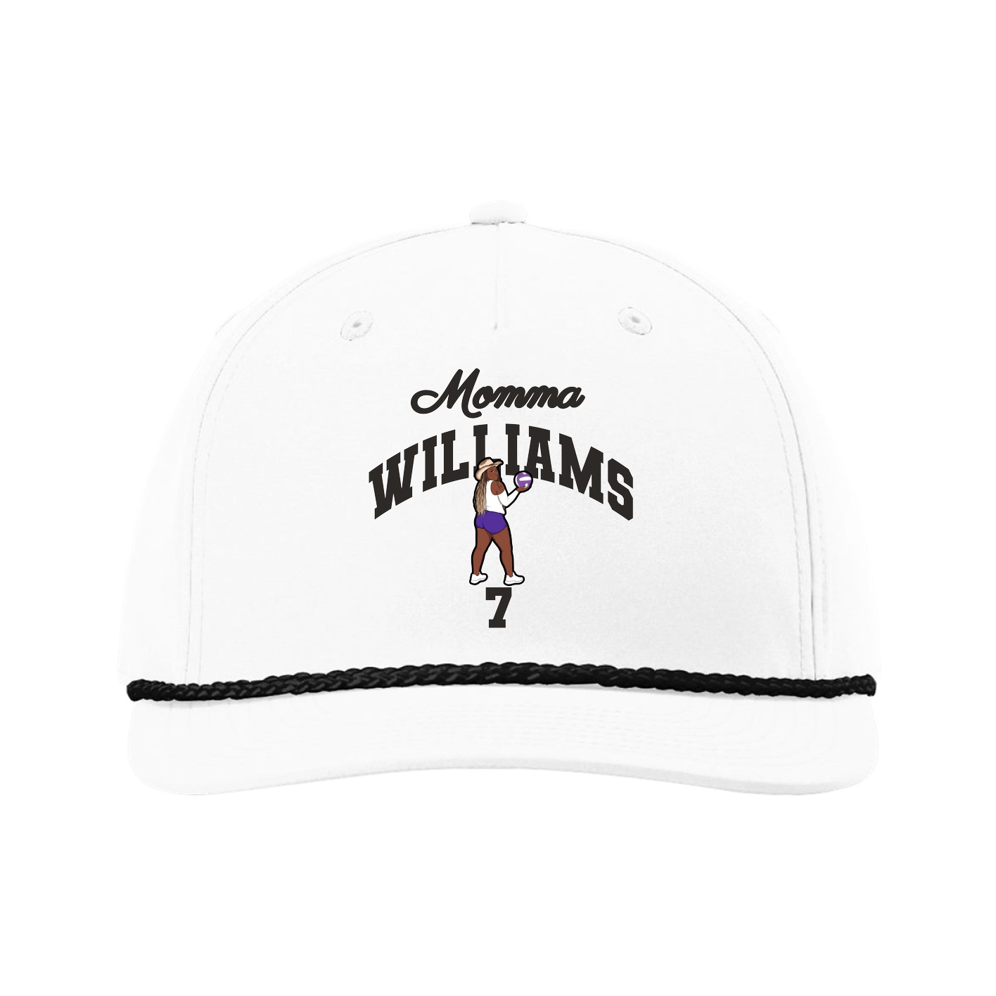 Five-Panel Classic Rope Cap — Mothers Day Arch in White