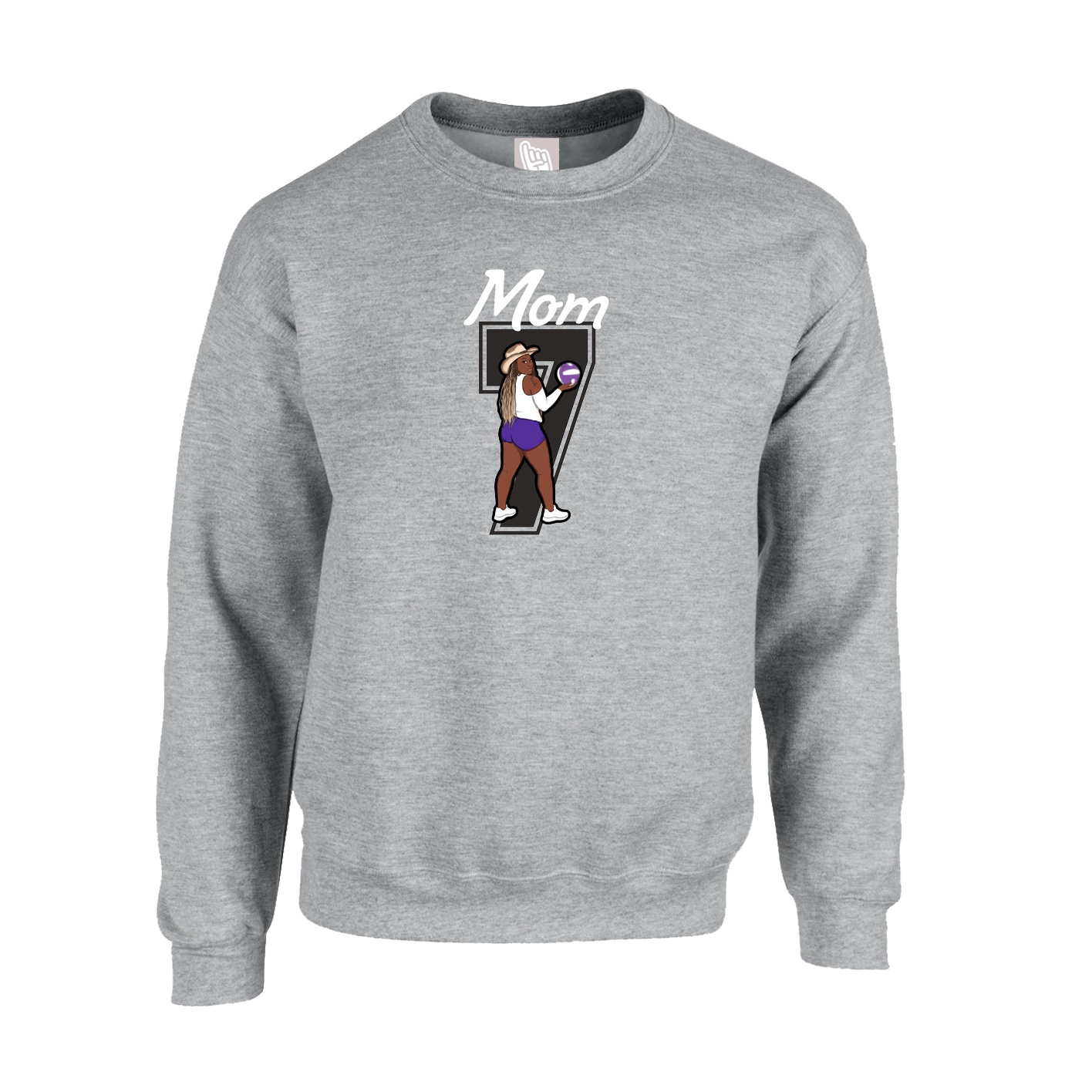 Fleece Crew — Mothers Day Shirsey in Grey