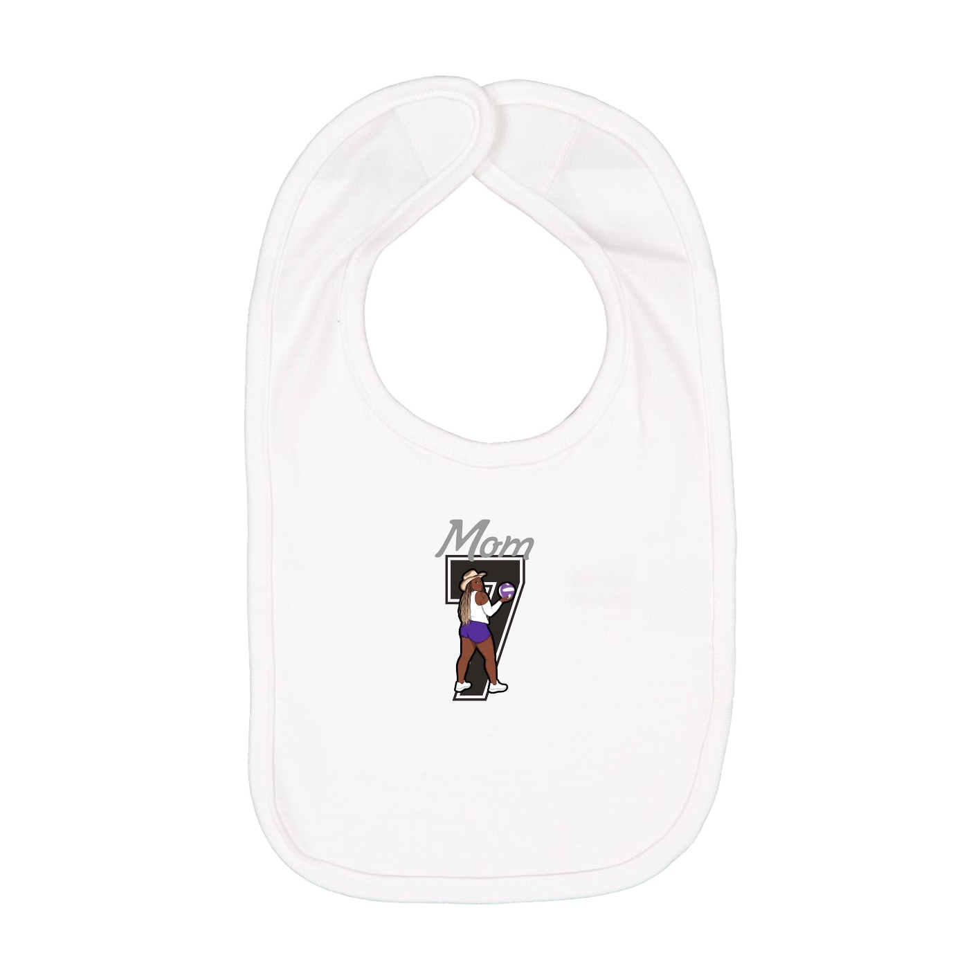 Infant Bib — Mothers Day Shirsey in White
