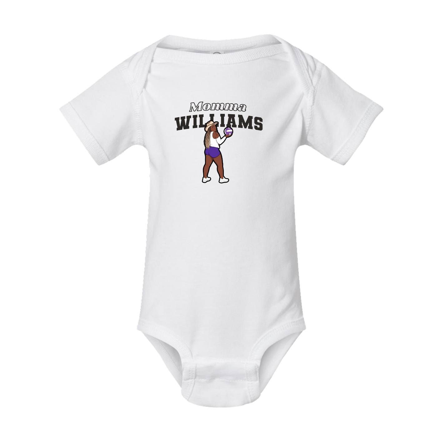 Baby Onesie — Mothers Day Block in White