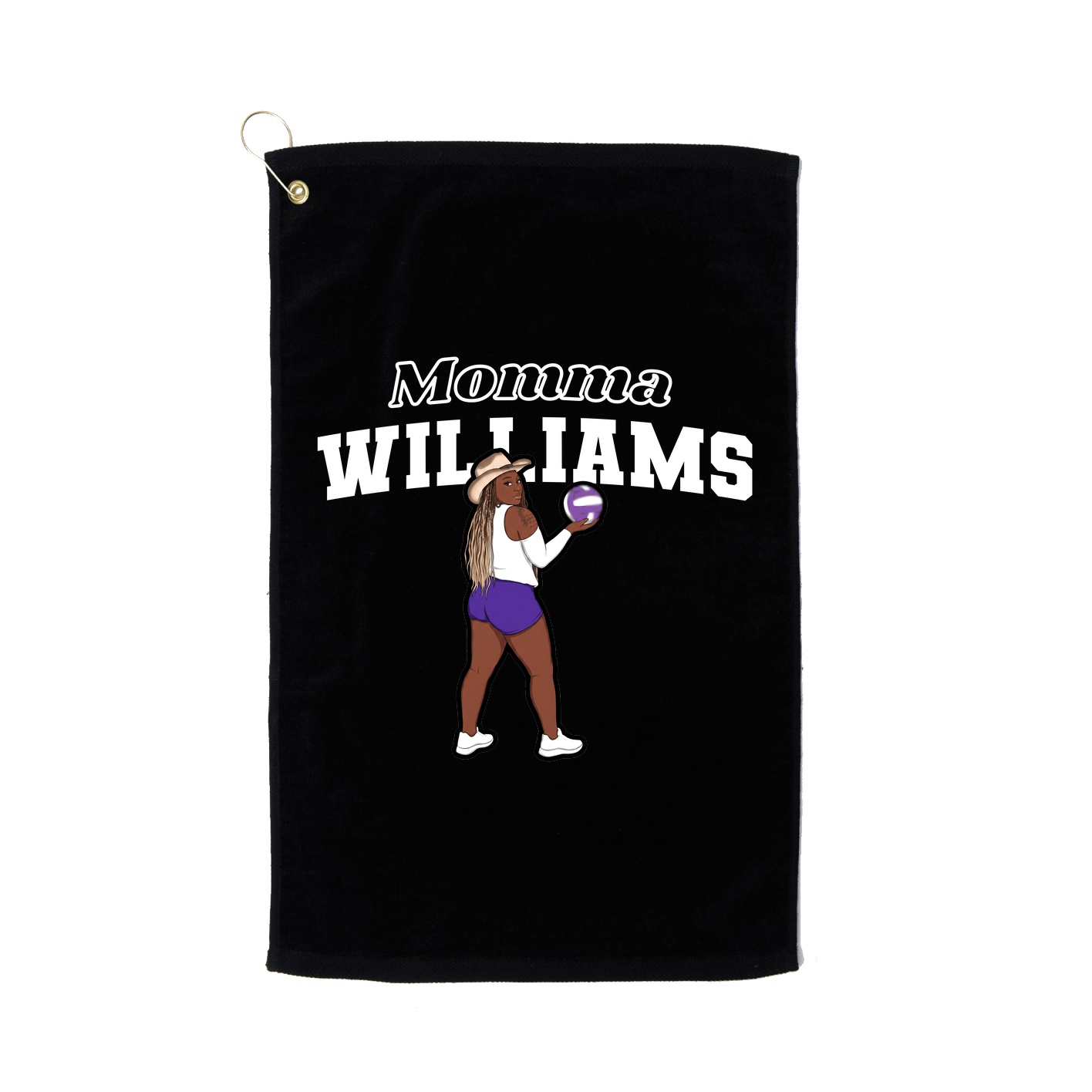 Golf Towel — Mothers Day Block in Black