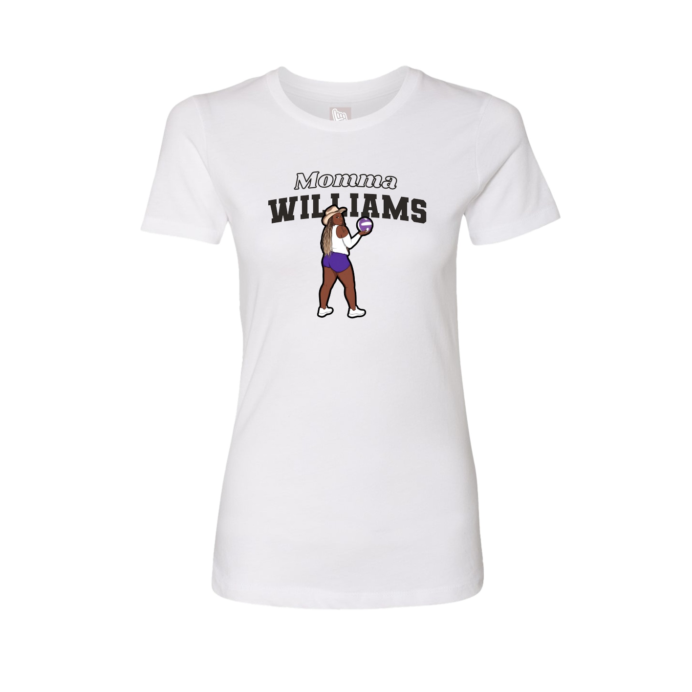 Womens Tee — Mothers Day Block in White