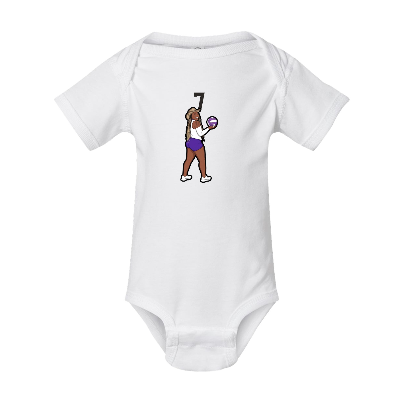 Baby Onesie — Number Top in White