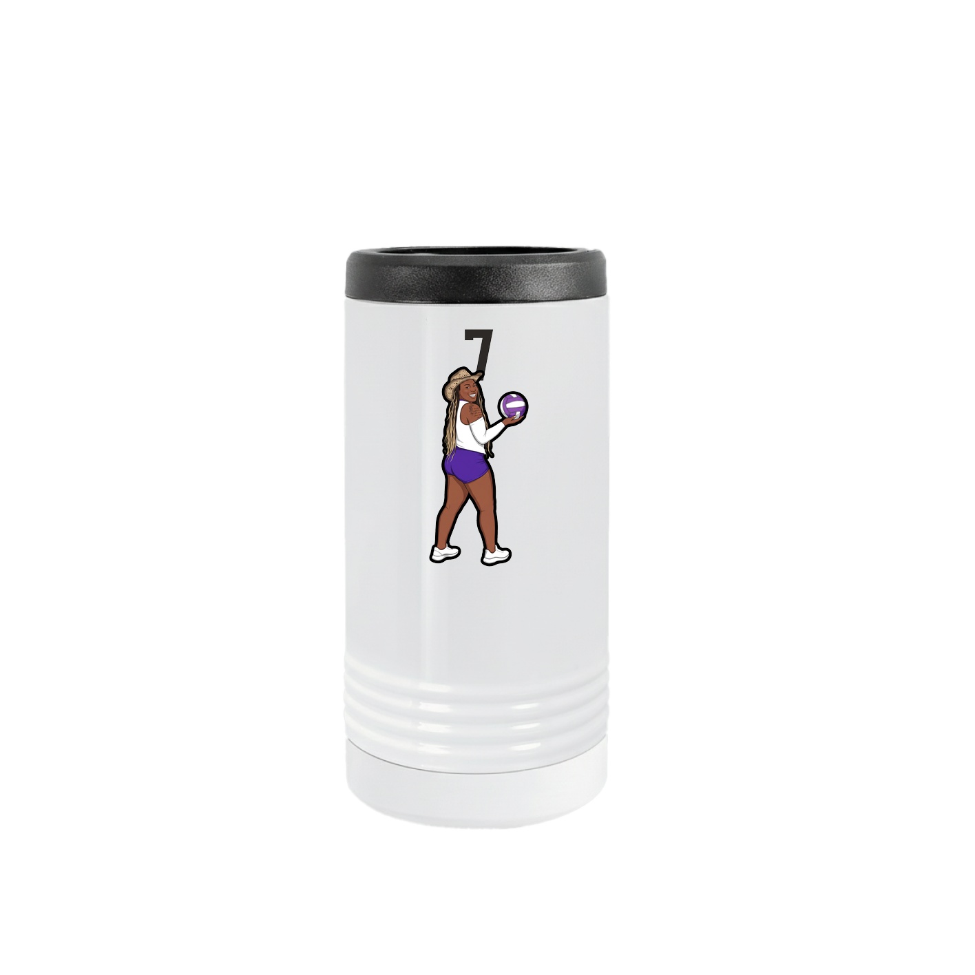 Slim Beverage Holder — Number Top in White