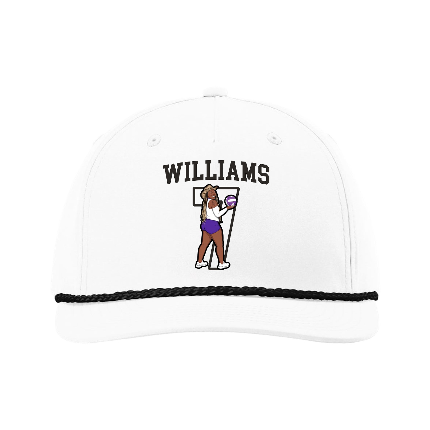 Five-Panel Classic Rope Cap — Shirsey in White