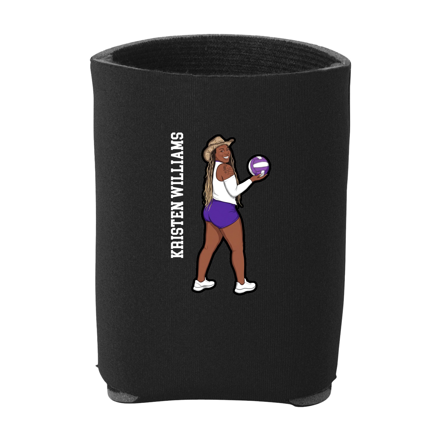 Can Holder — Name Vertical in Black