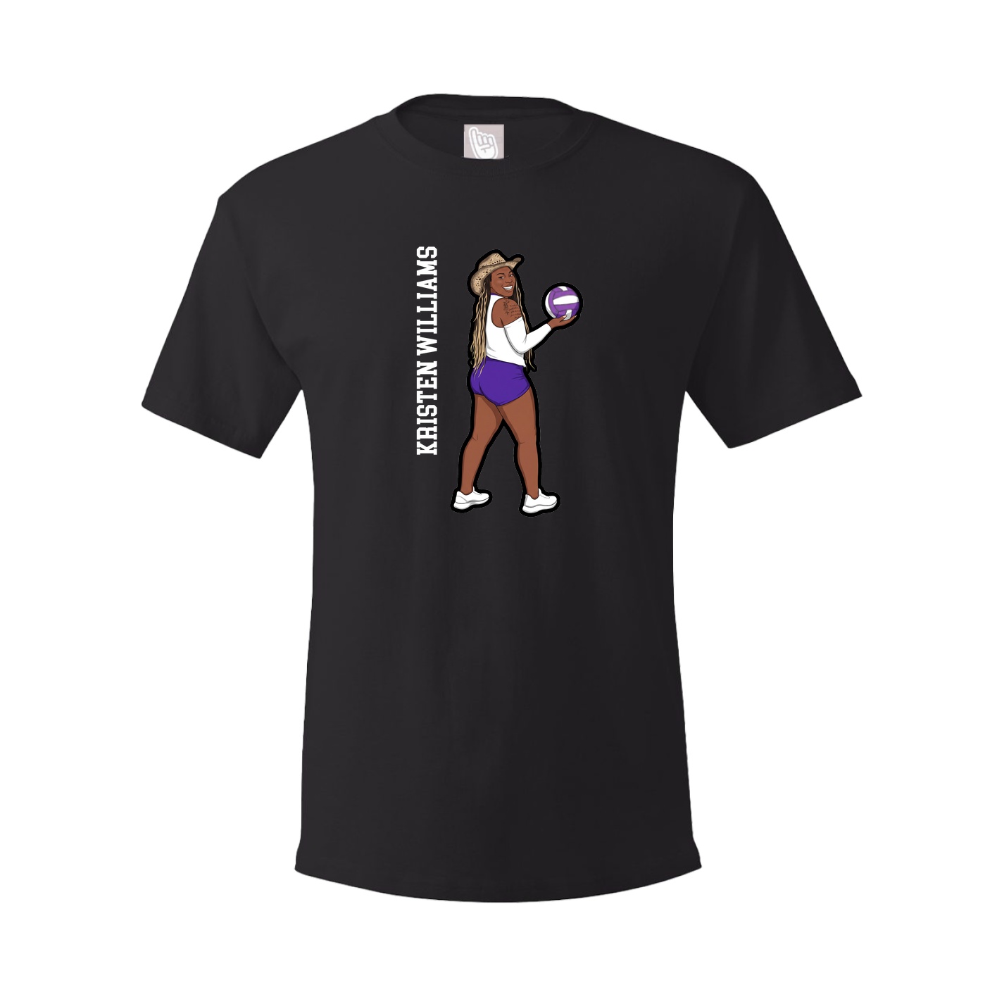 Tee — Name Vertical in Black