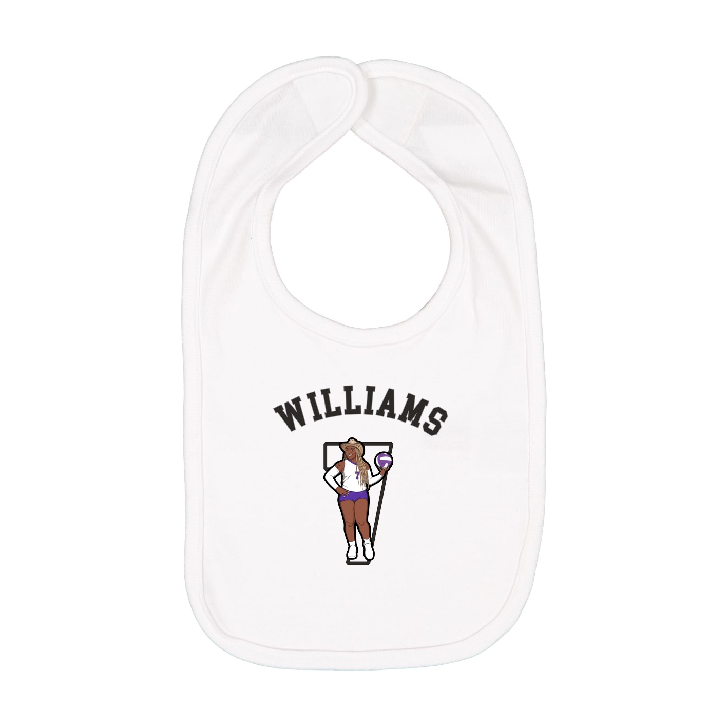 Infant Bib — Shirsey Arch in White