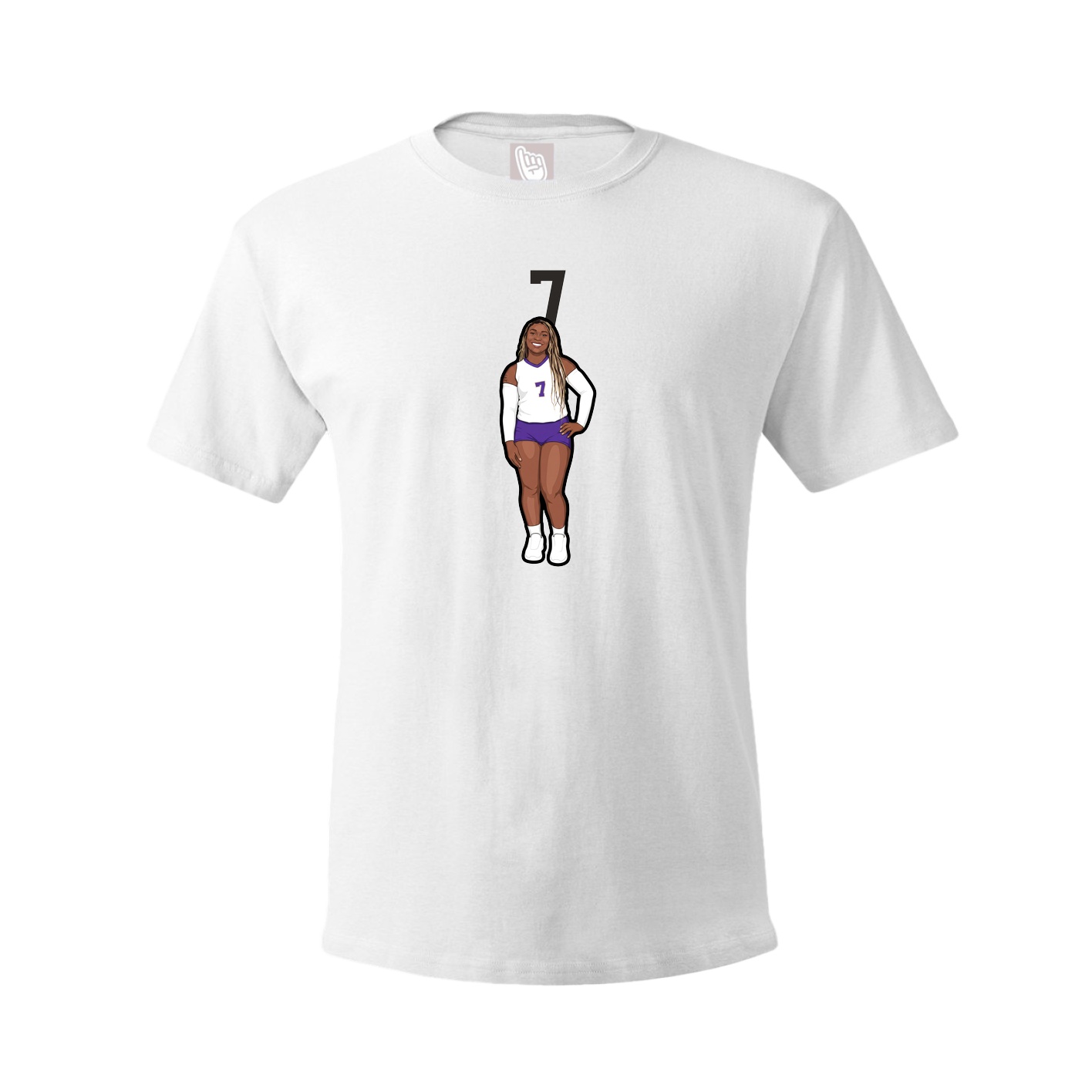 Tee — Number Top in White