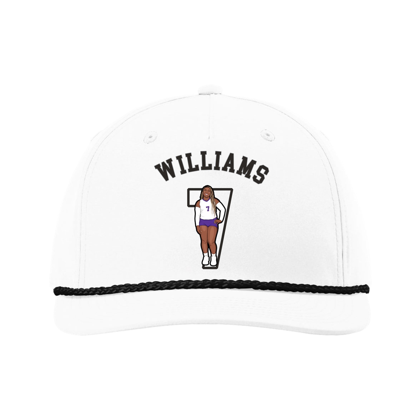 Five-Panel Classic Rope Cap — Shirsey Arch in White