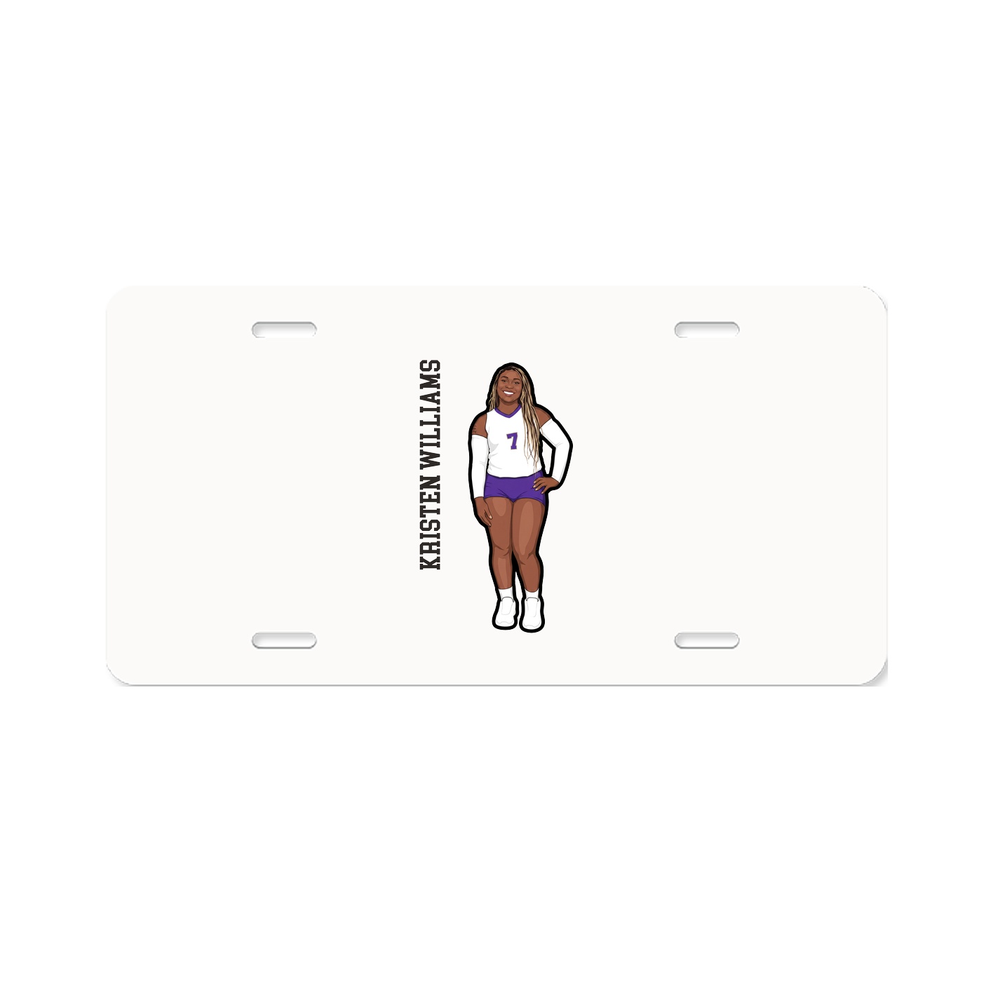 License Plate — Name Vertical in Classic