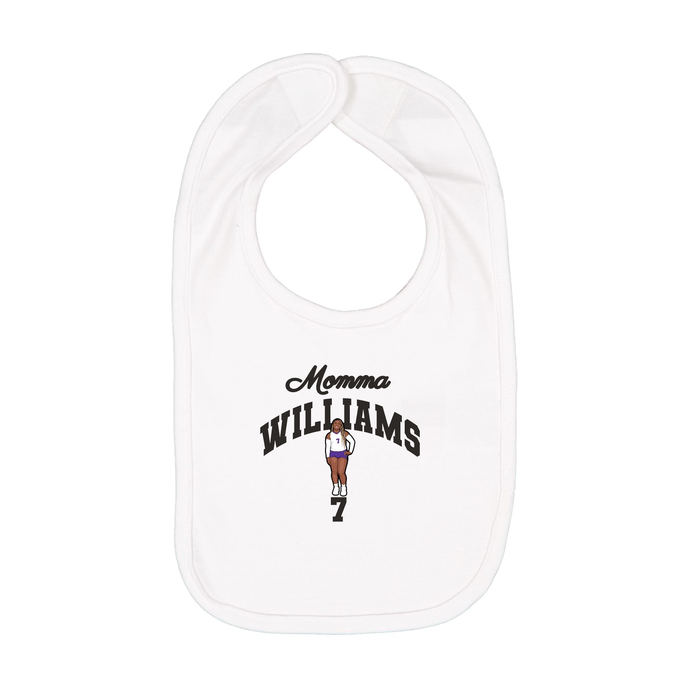 Infant Bib — Mothers Day Arch in White
