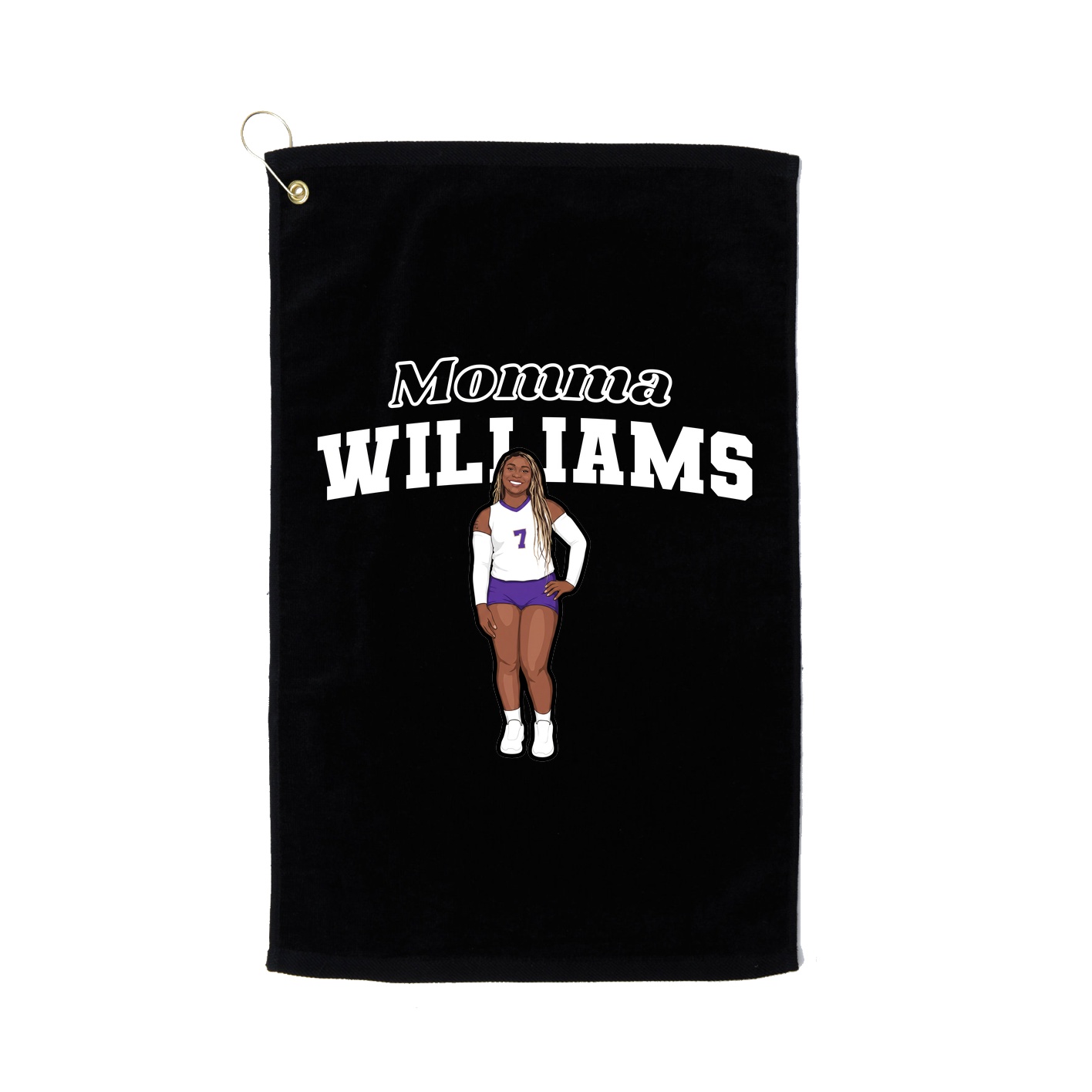 Golf Towel — Mothers Day Block in Black