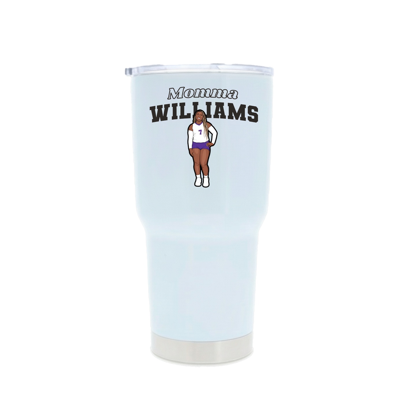 30oz Stainless Steel Tumbler — Mothers Day Block in White