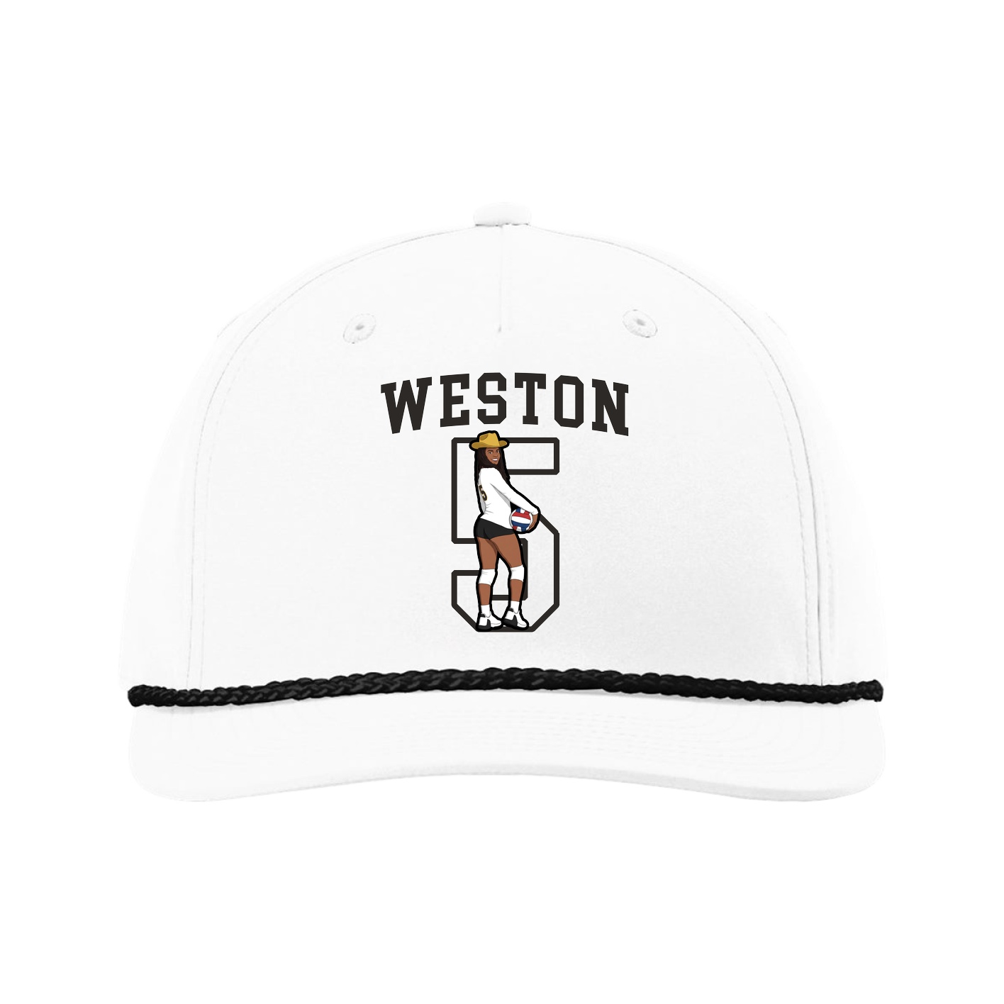 Five-Panel Classic Rope Cap — Shirsey in White
