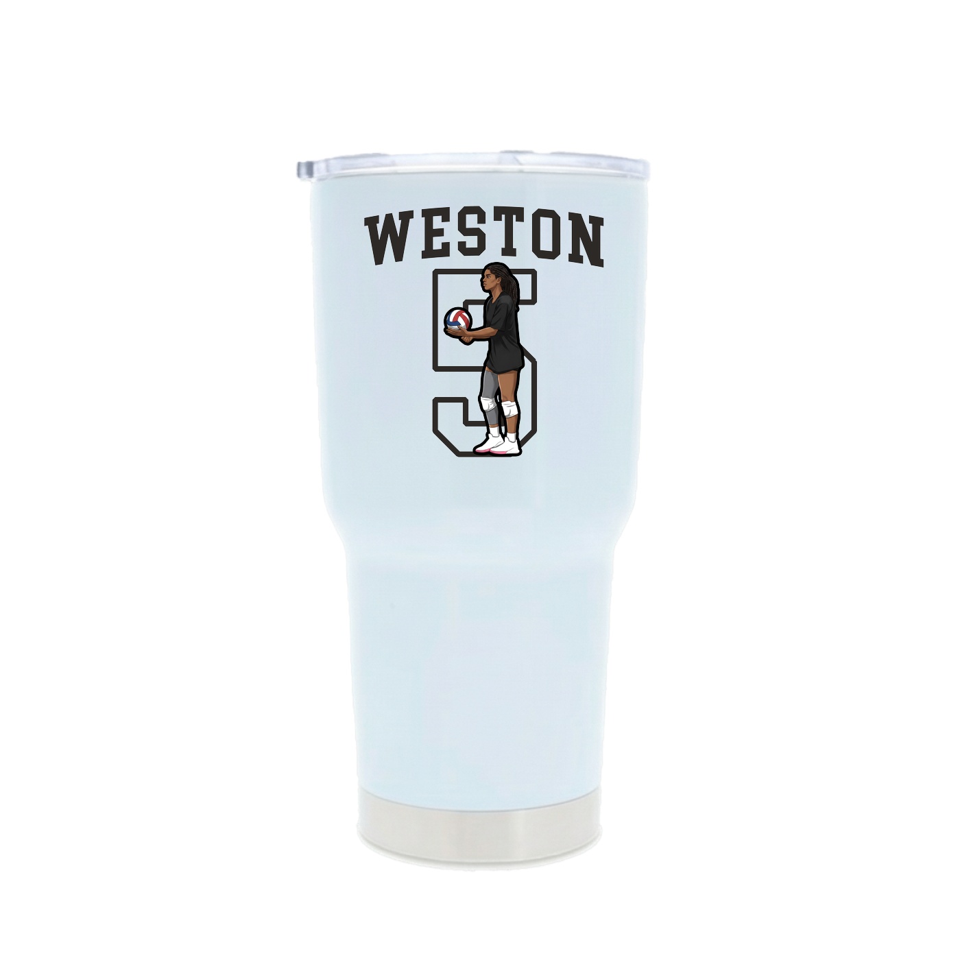 30oz Stainless Steel Tumbler — Shirsey in White