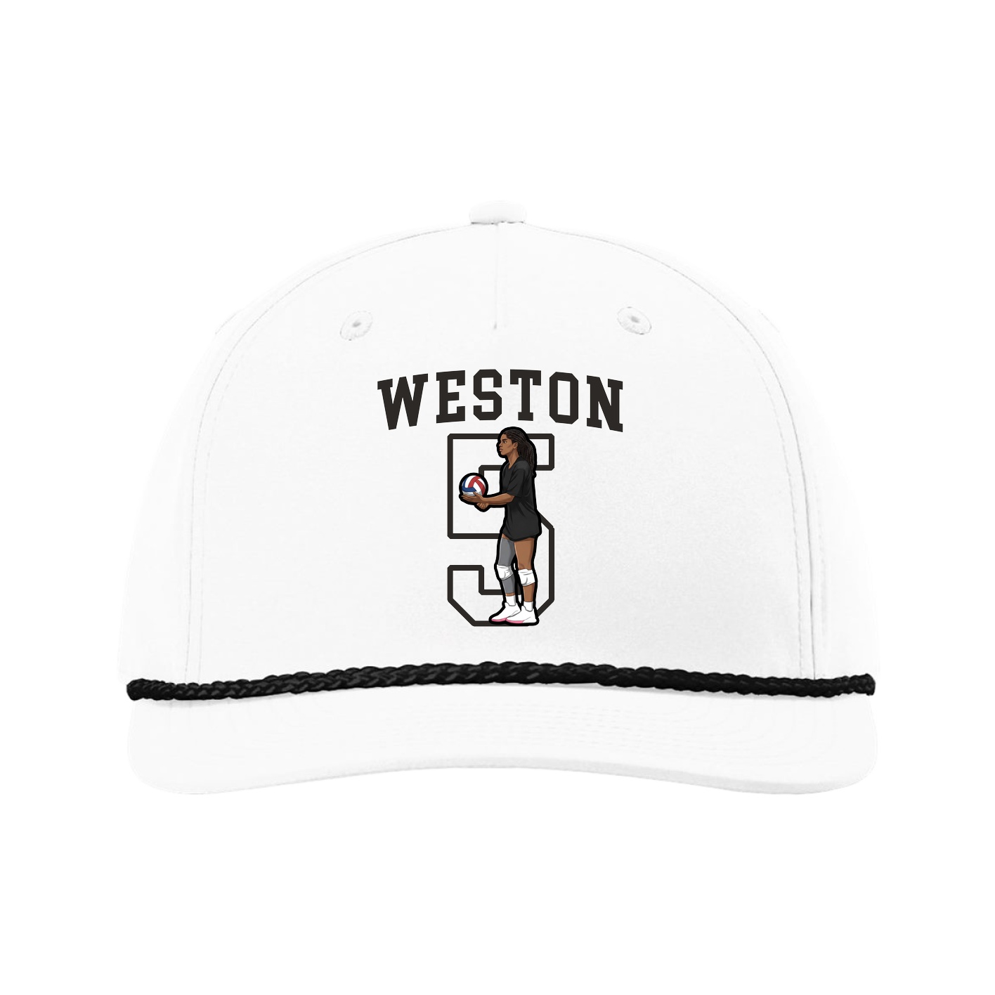 Five-Panel Classic Rope Cap — Shirsey in White