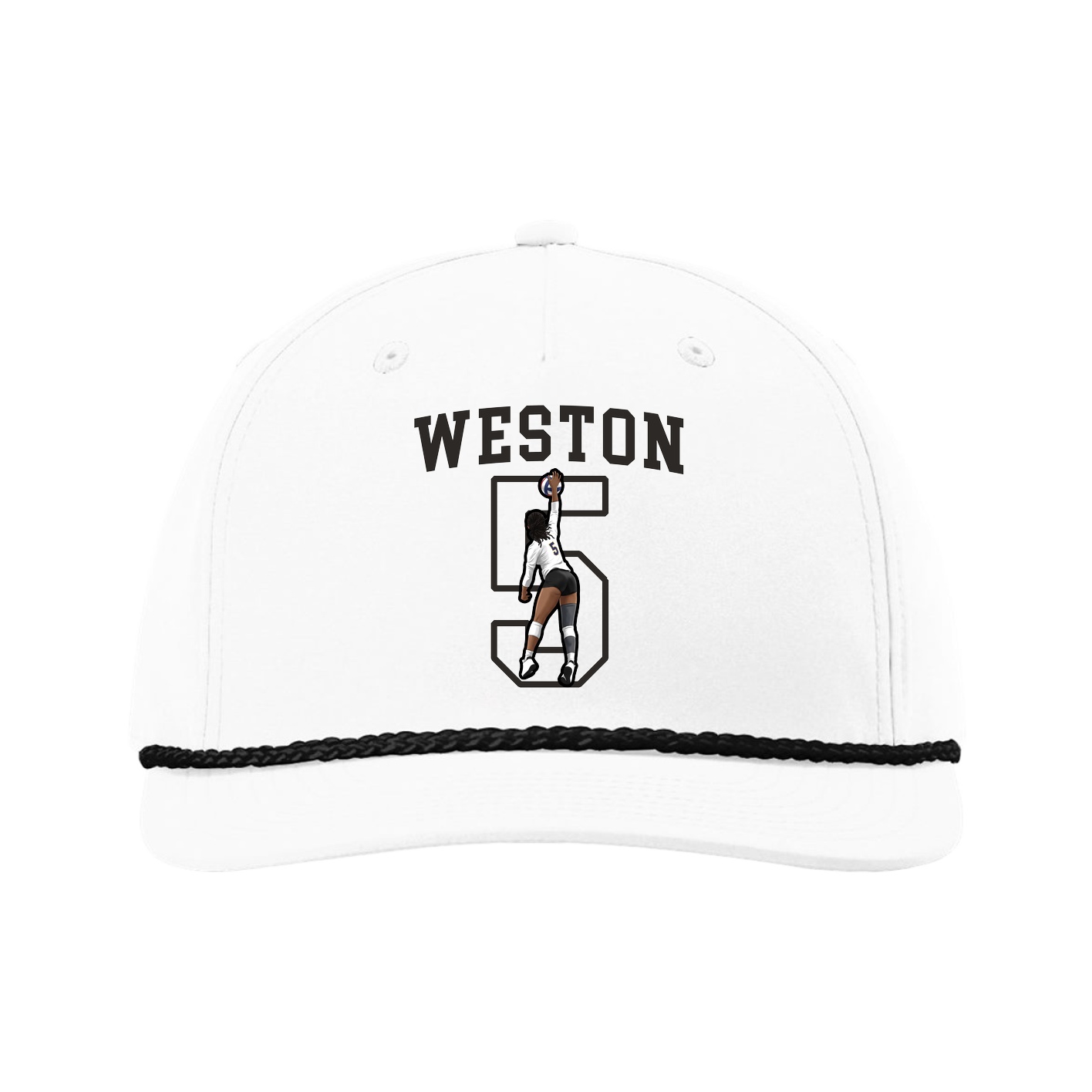 Five-Panel Classic Rope Cap — Shirsey in White