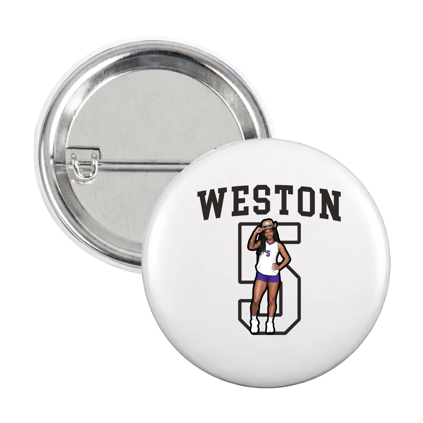 Game Day Button — Shirsey in White