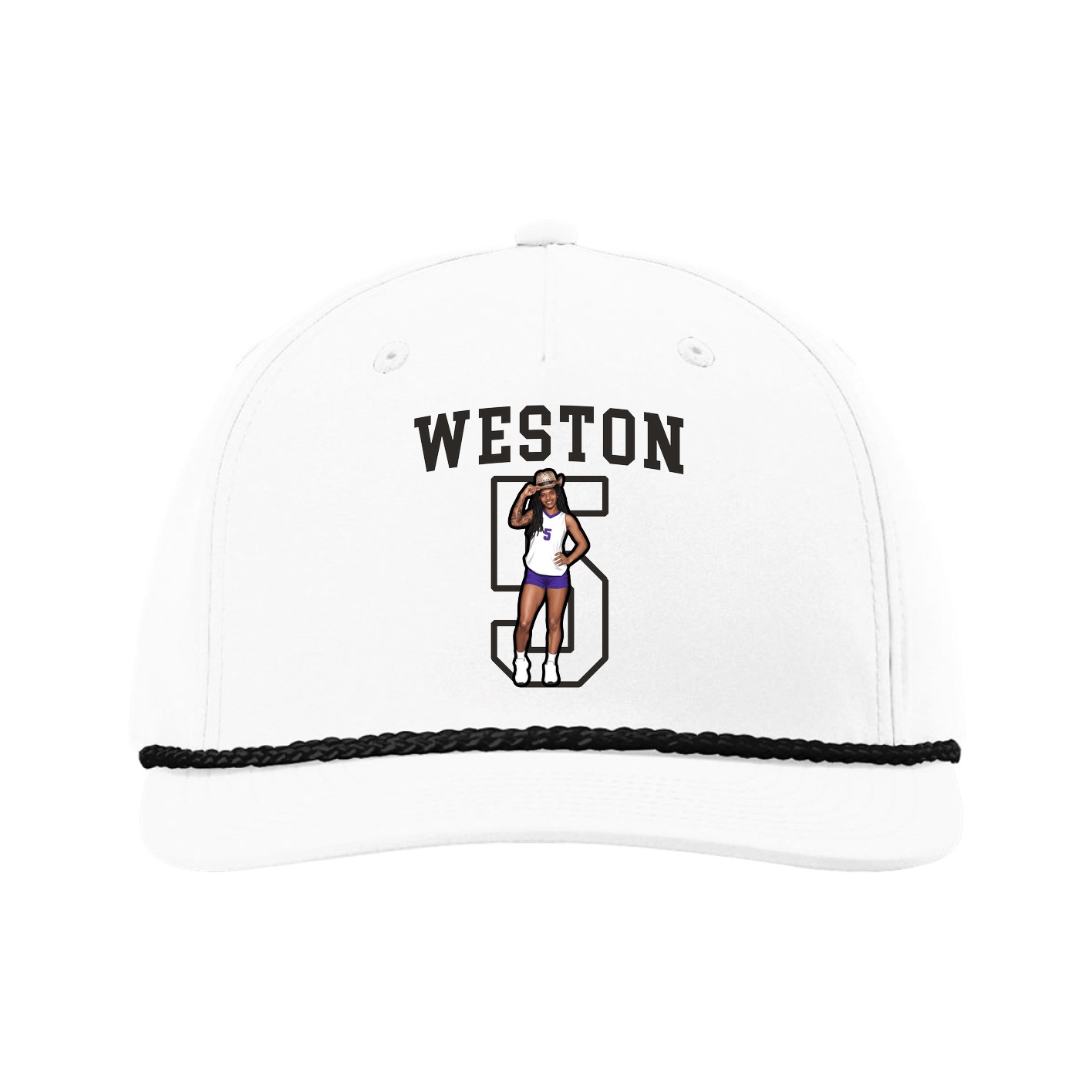 Five-Panel Classic Rope Cap — Shirsey in White