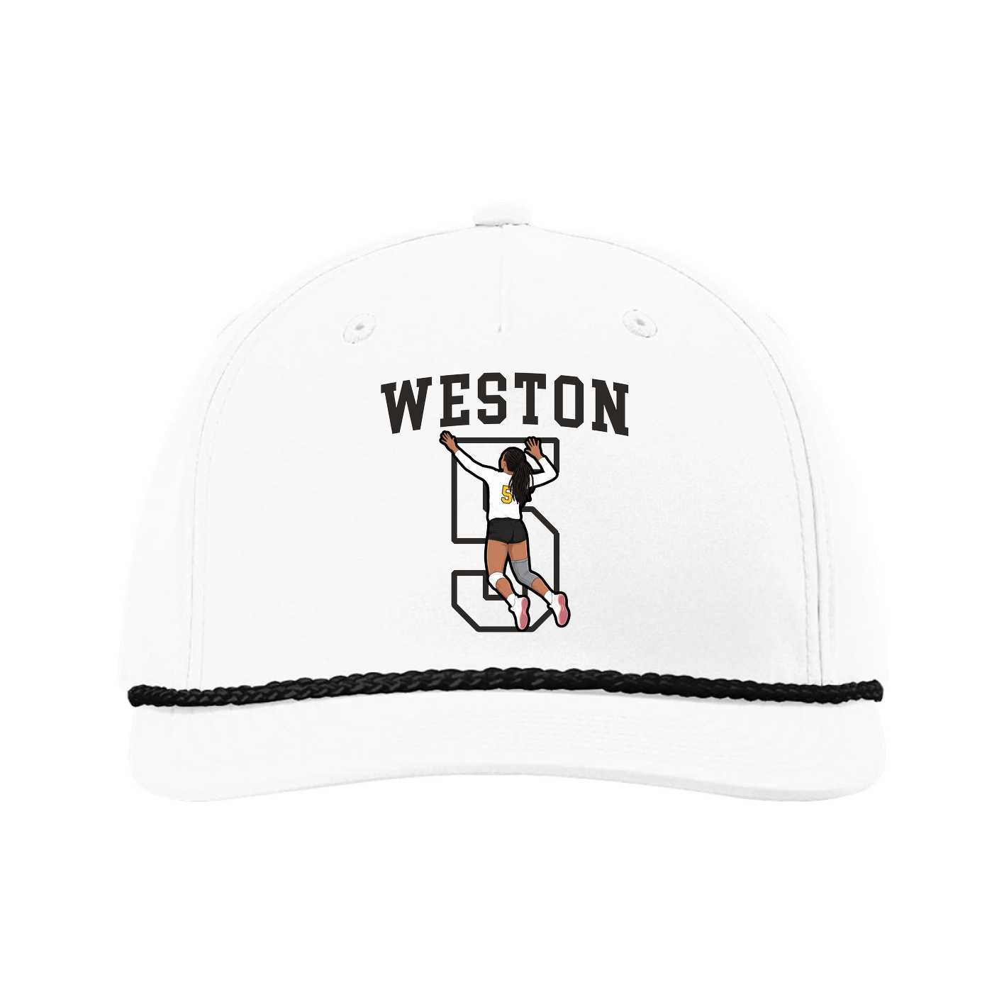 Five-Panel Classic Rope Cap — Shirsey in White