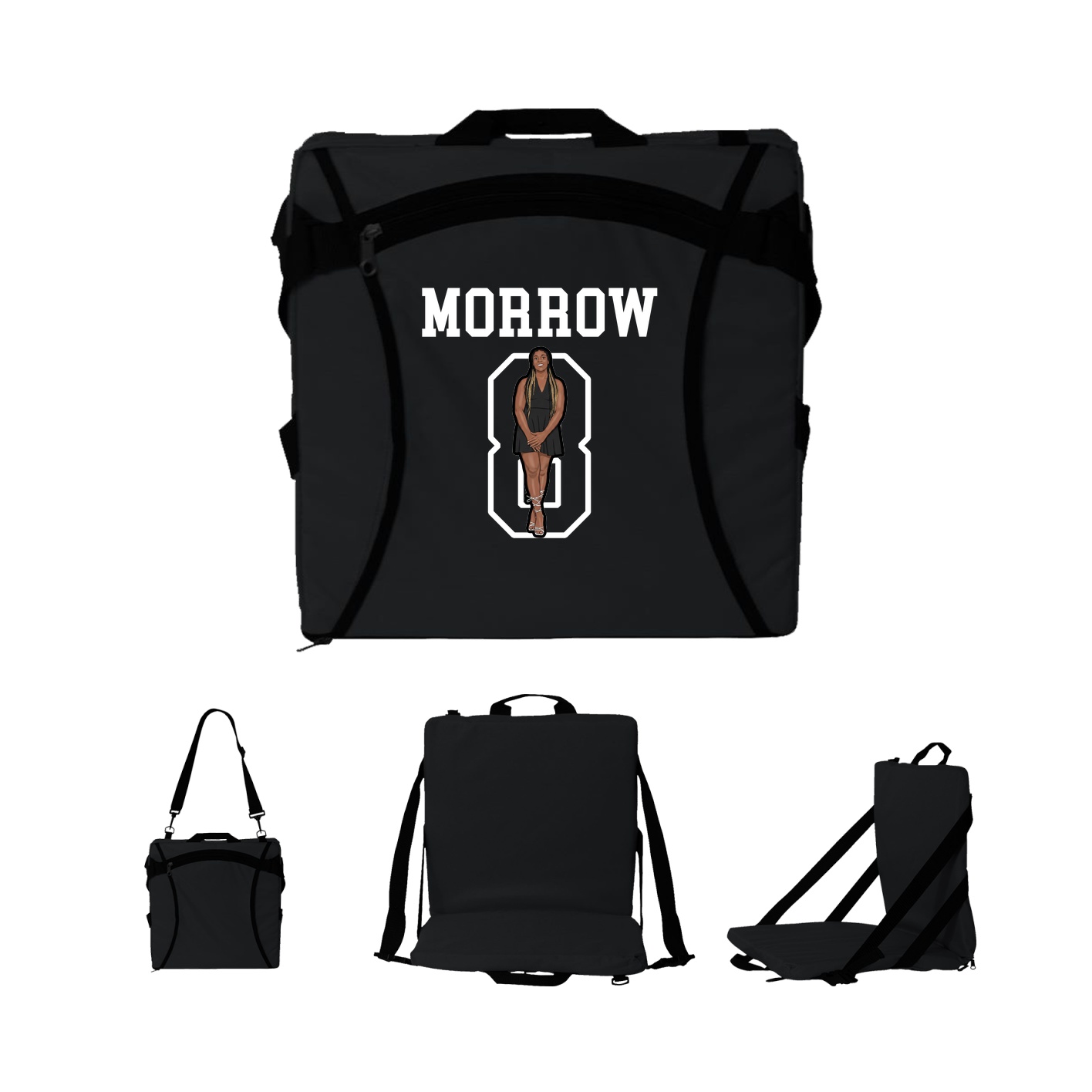 Folding Stadium Seat — Shirsey in Black