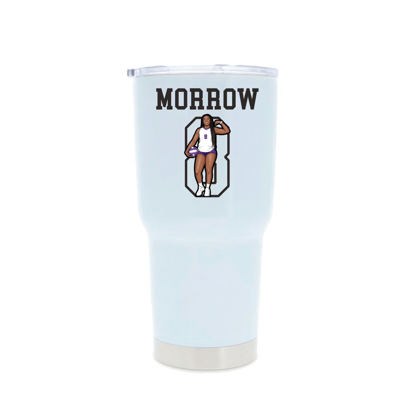 30oz Stainless Steel Tumbler — Shirsey in White