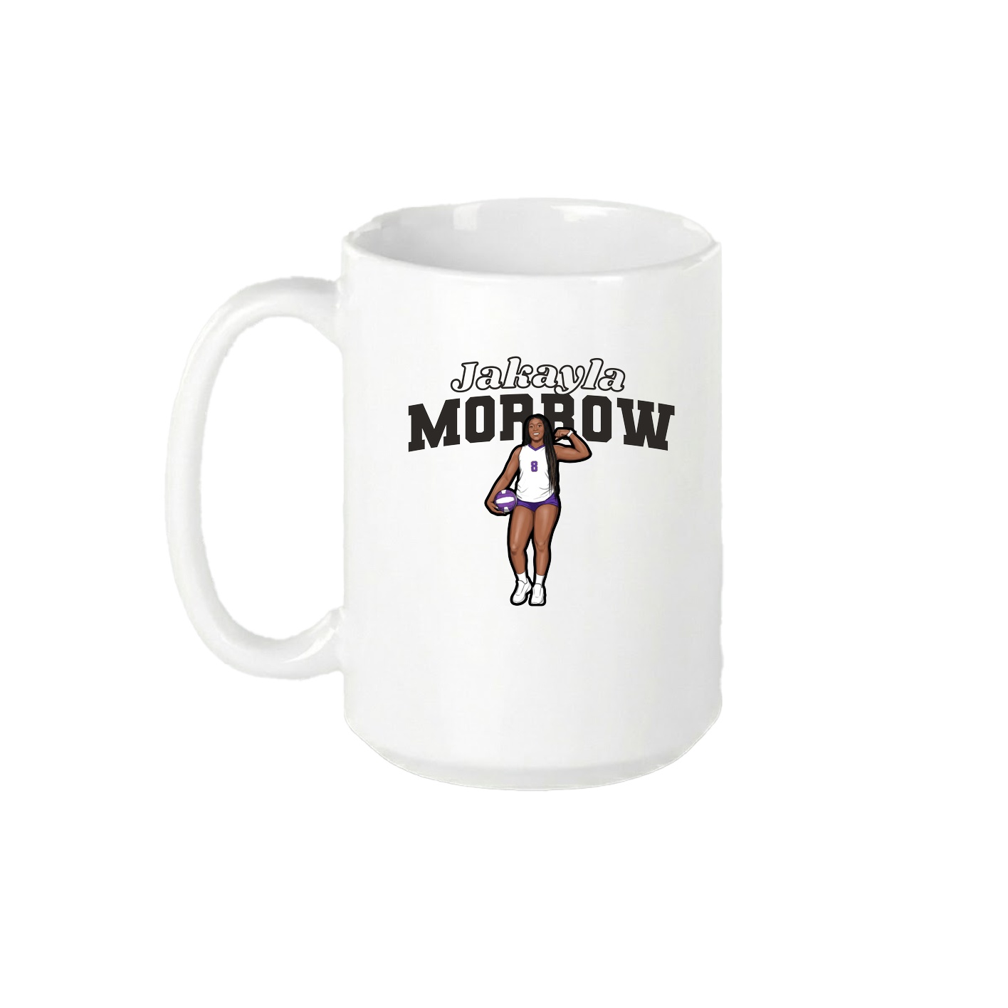 15oz Coffee Mug — Name Arch in White