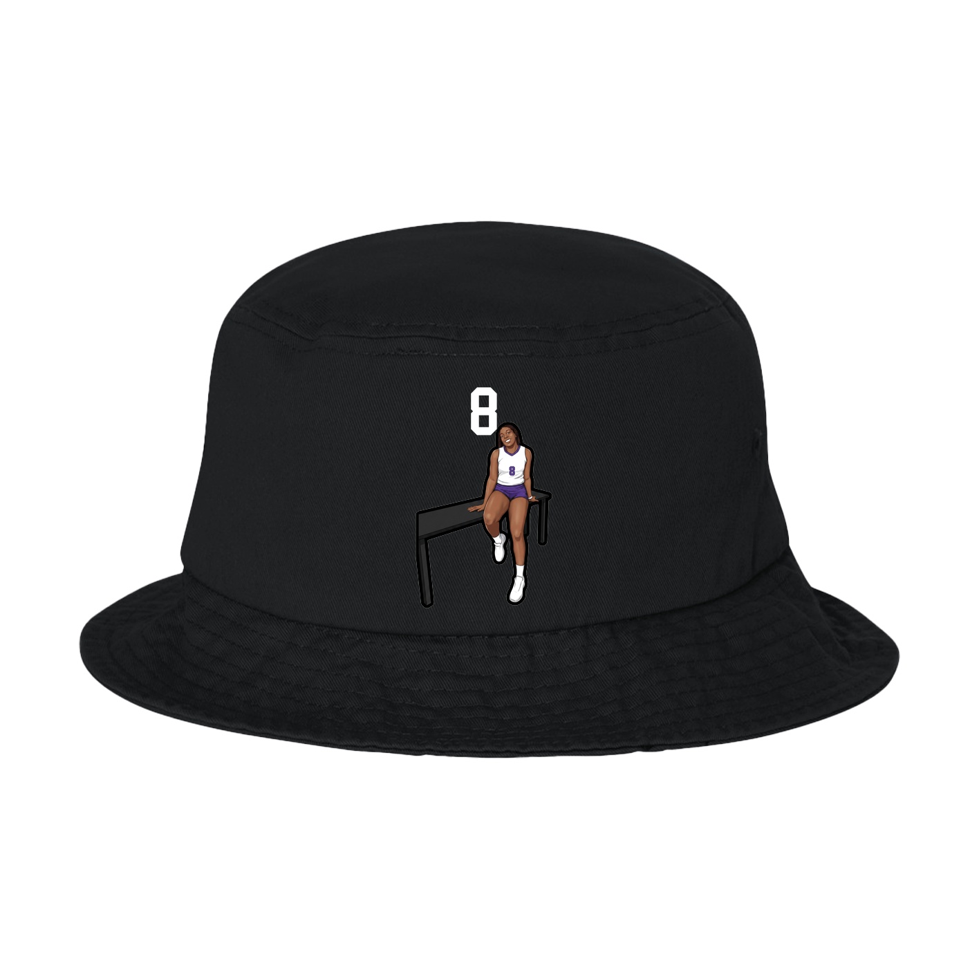 Bucket Cap — Number Top in Black
