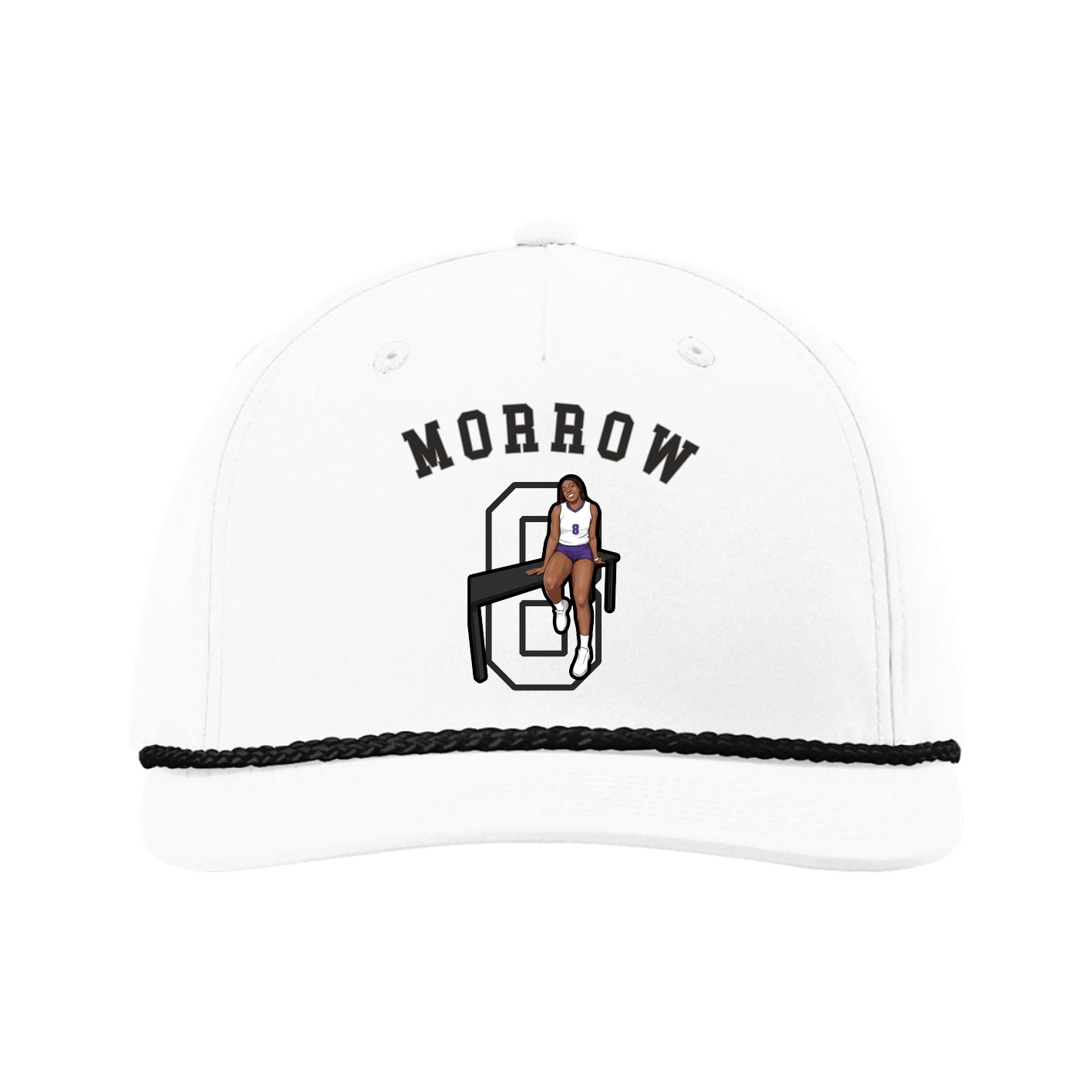 Five-Panel Classic Rope Cap — Shirsey Arch in White