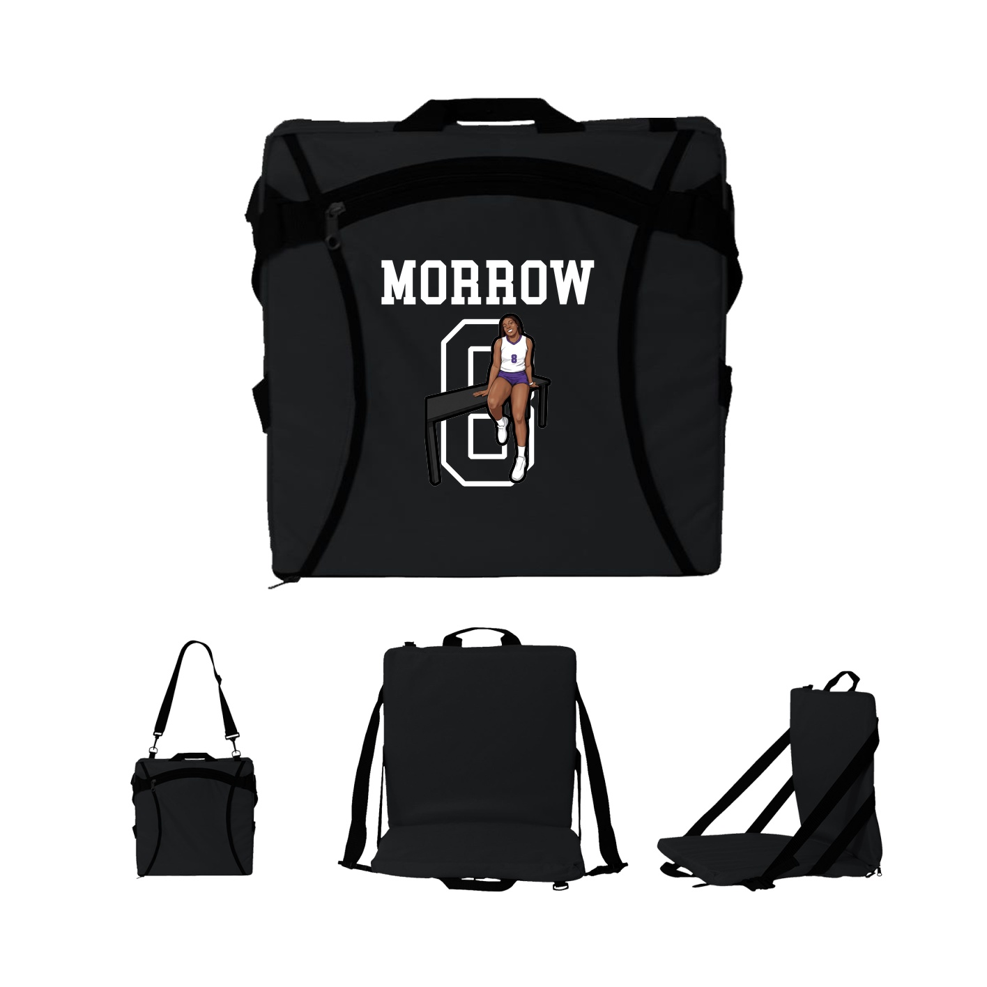 Folding Stadium Seat — Shirsey in Black