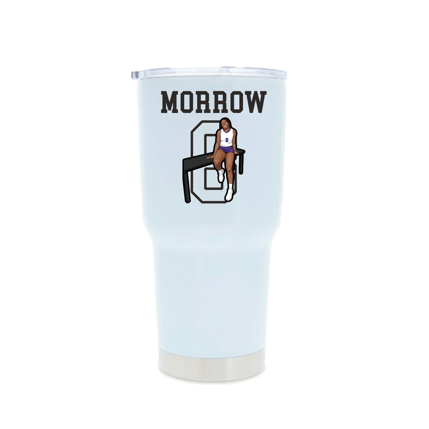 30oz Stainless Steel Tumbler — Shirsey in White
