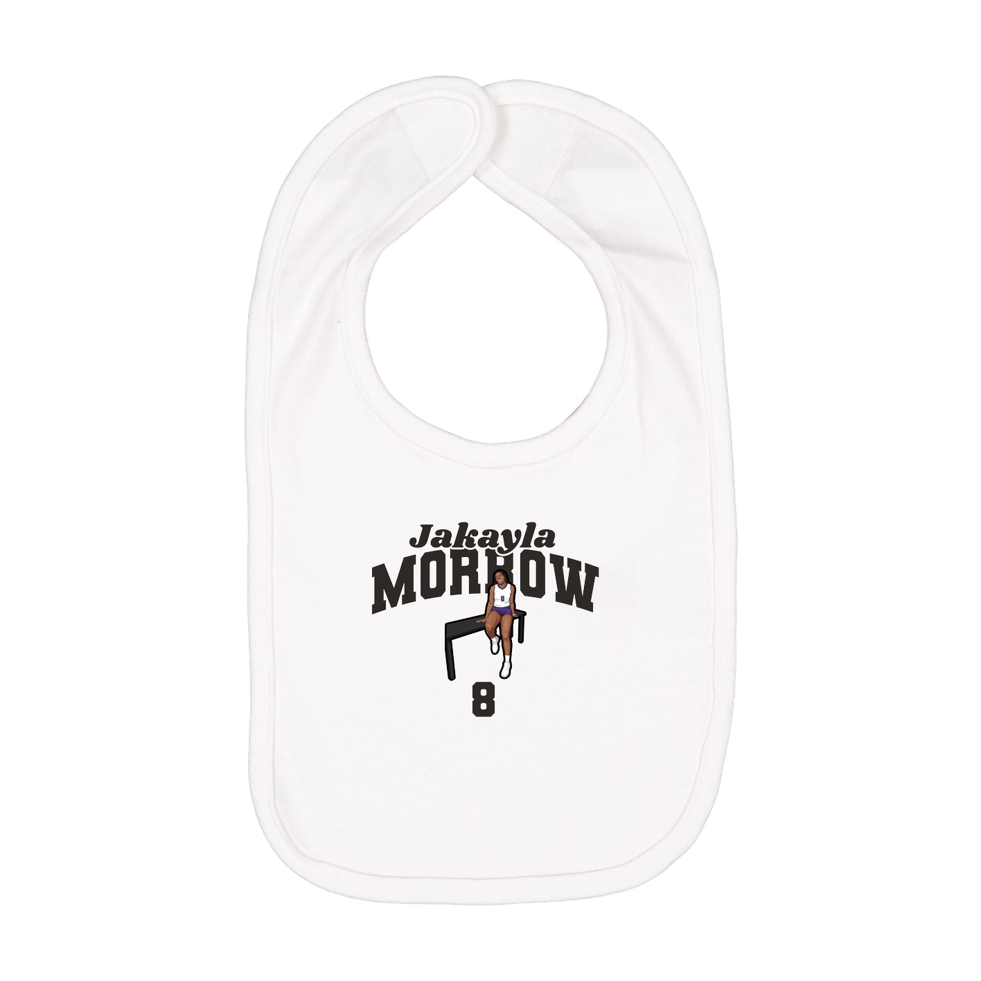 Infant Bib — Signature Arch in White