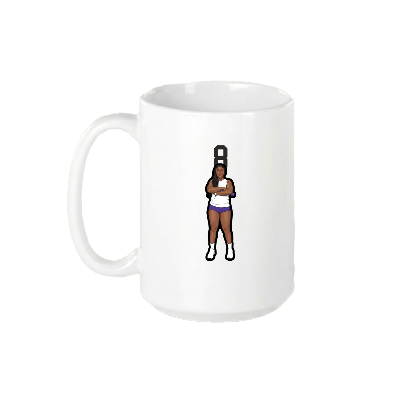 15oz Coffee Mug — Number Top in White