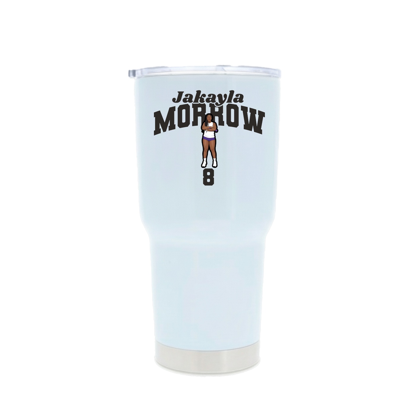 30oz Stainless Steel Tumbler — Signature Arch in White